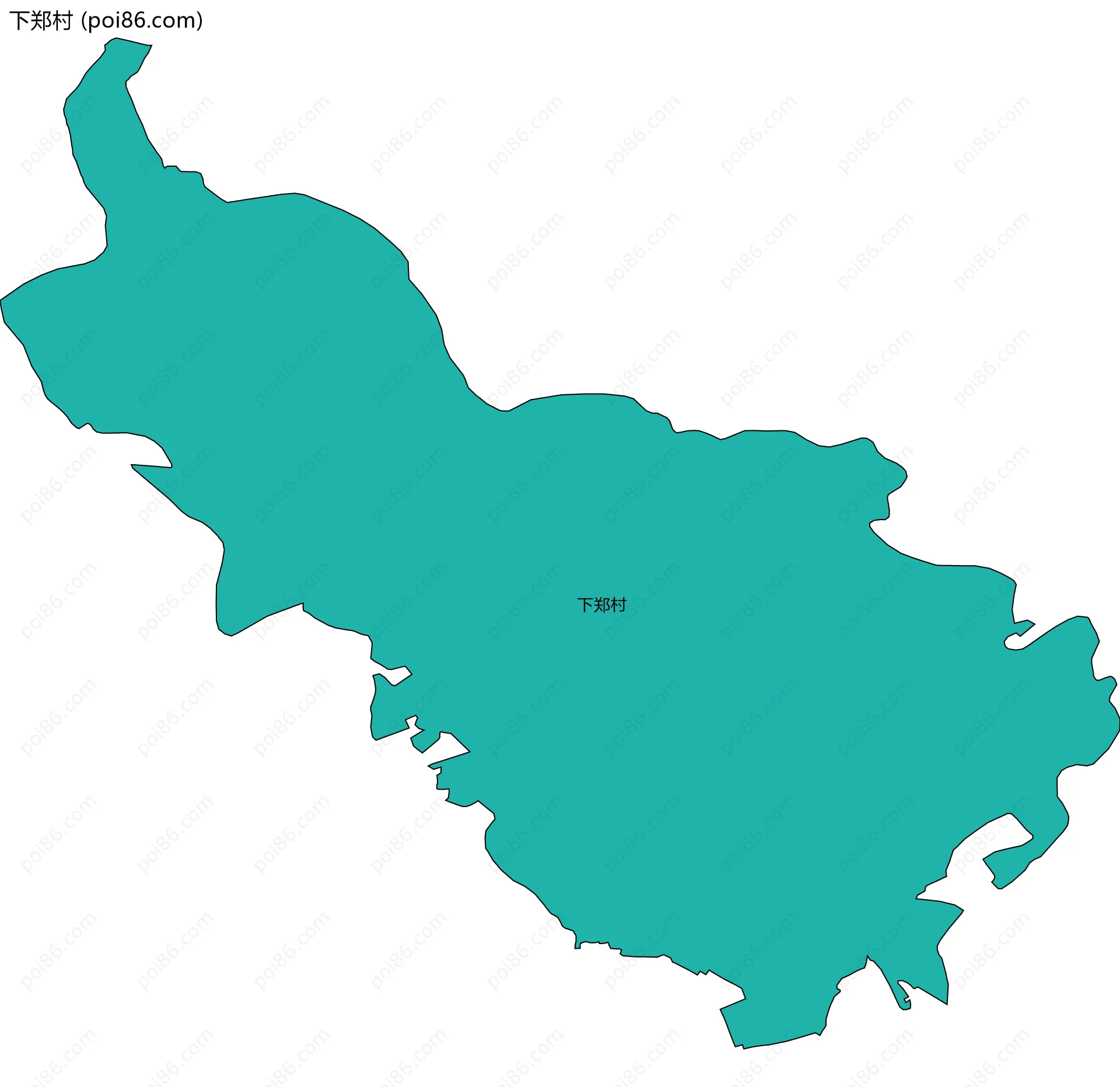 下郑村边界地图