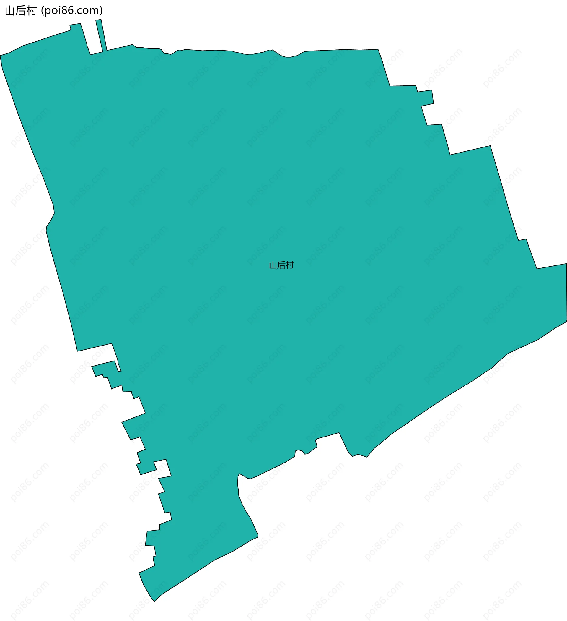 山后村边界地图