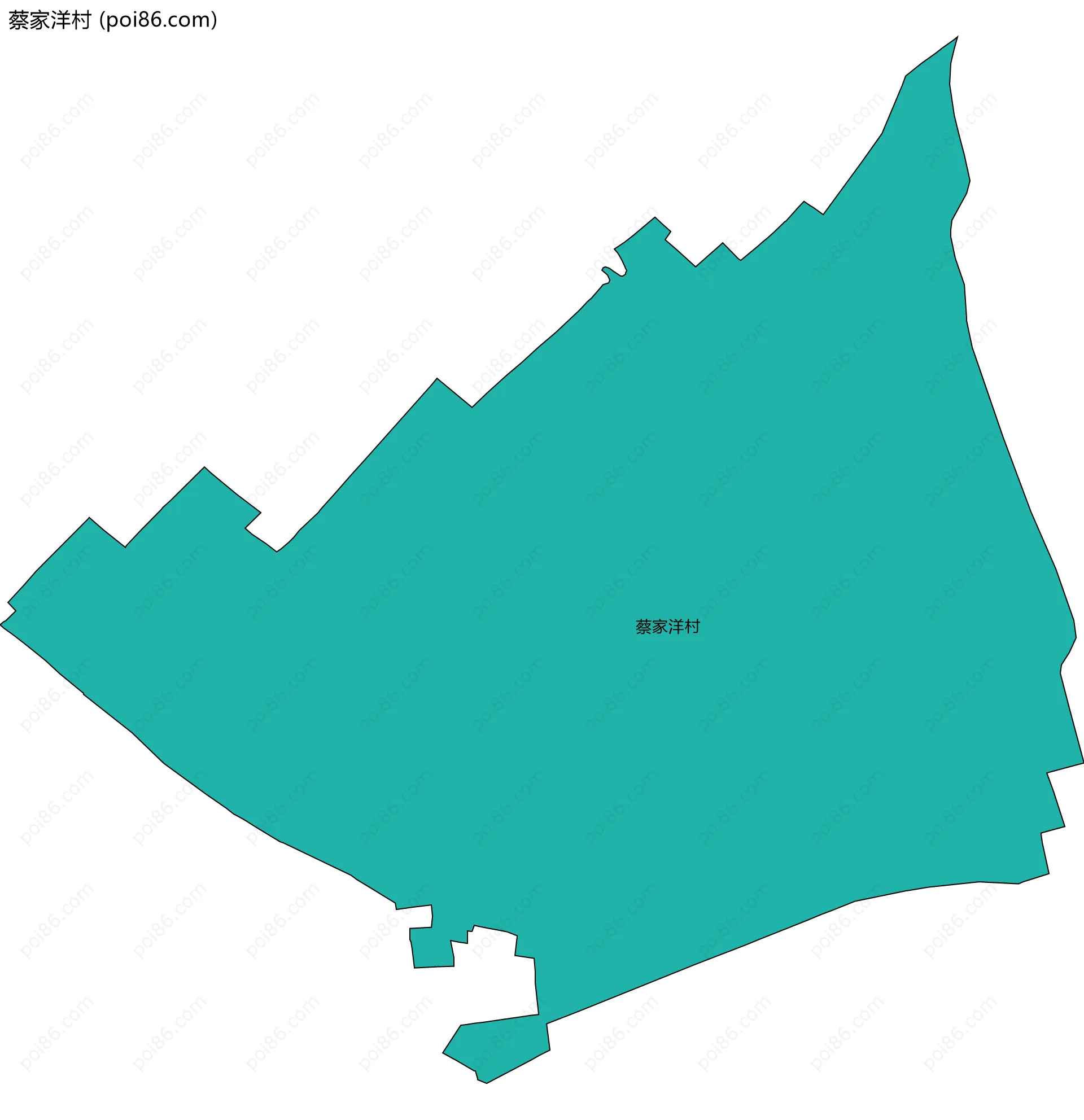 蔡家洋村边界地图