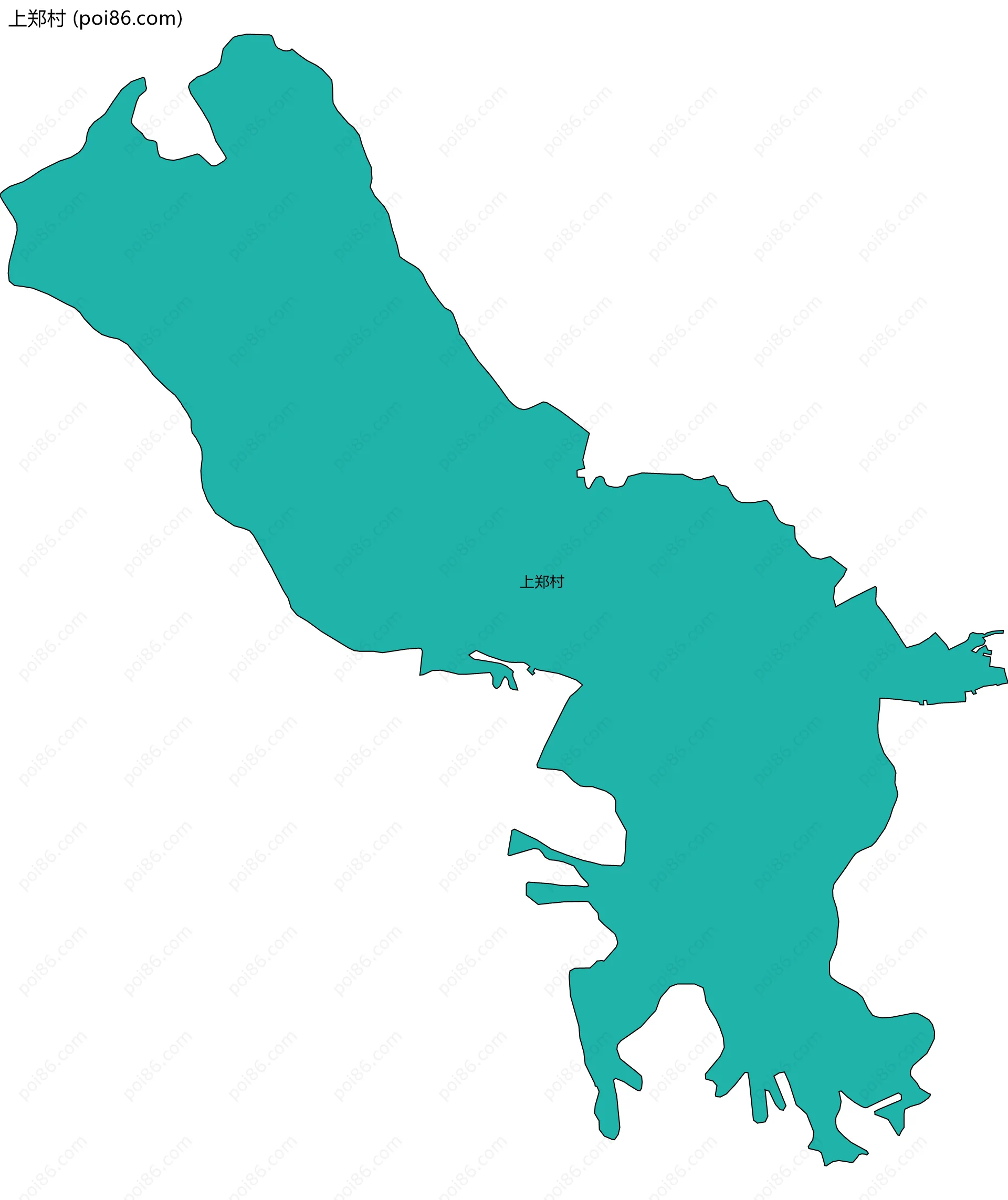 上郑村边界地图