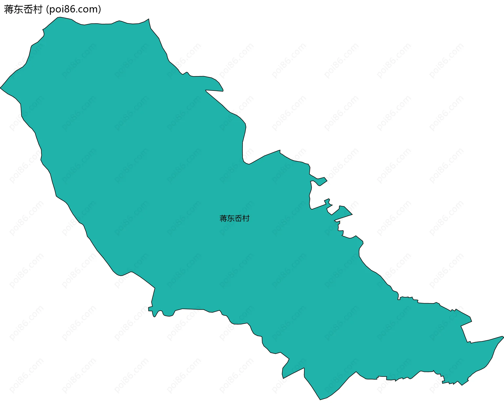 蒋东岙村边界地图