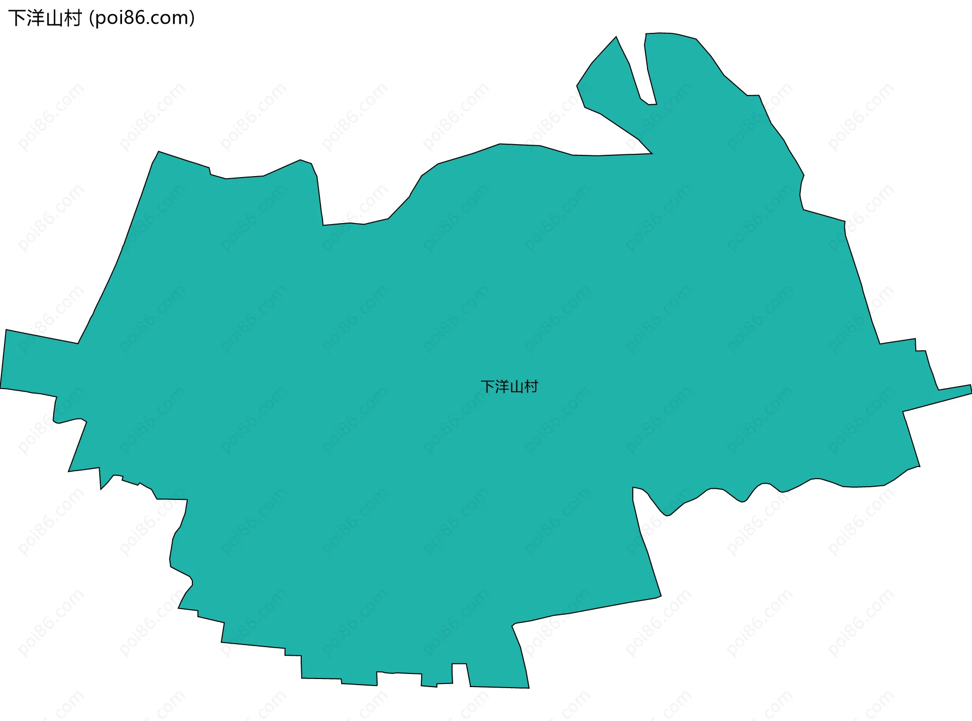 下洋山村边界地图