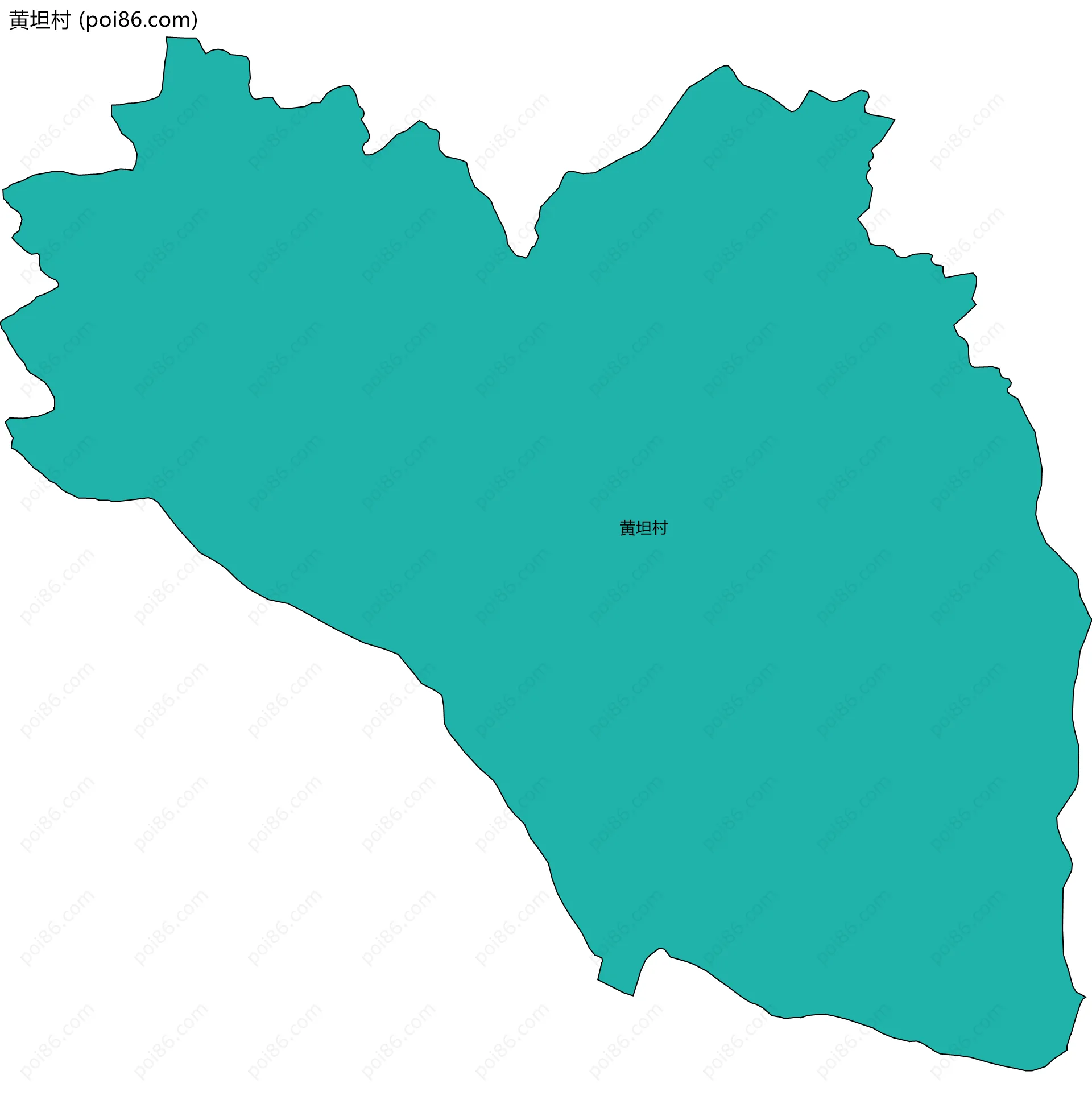 黄坦村边界地图