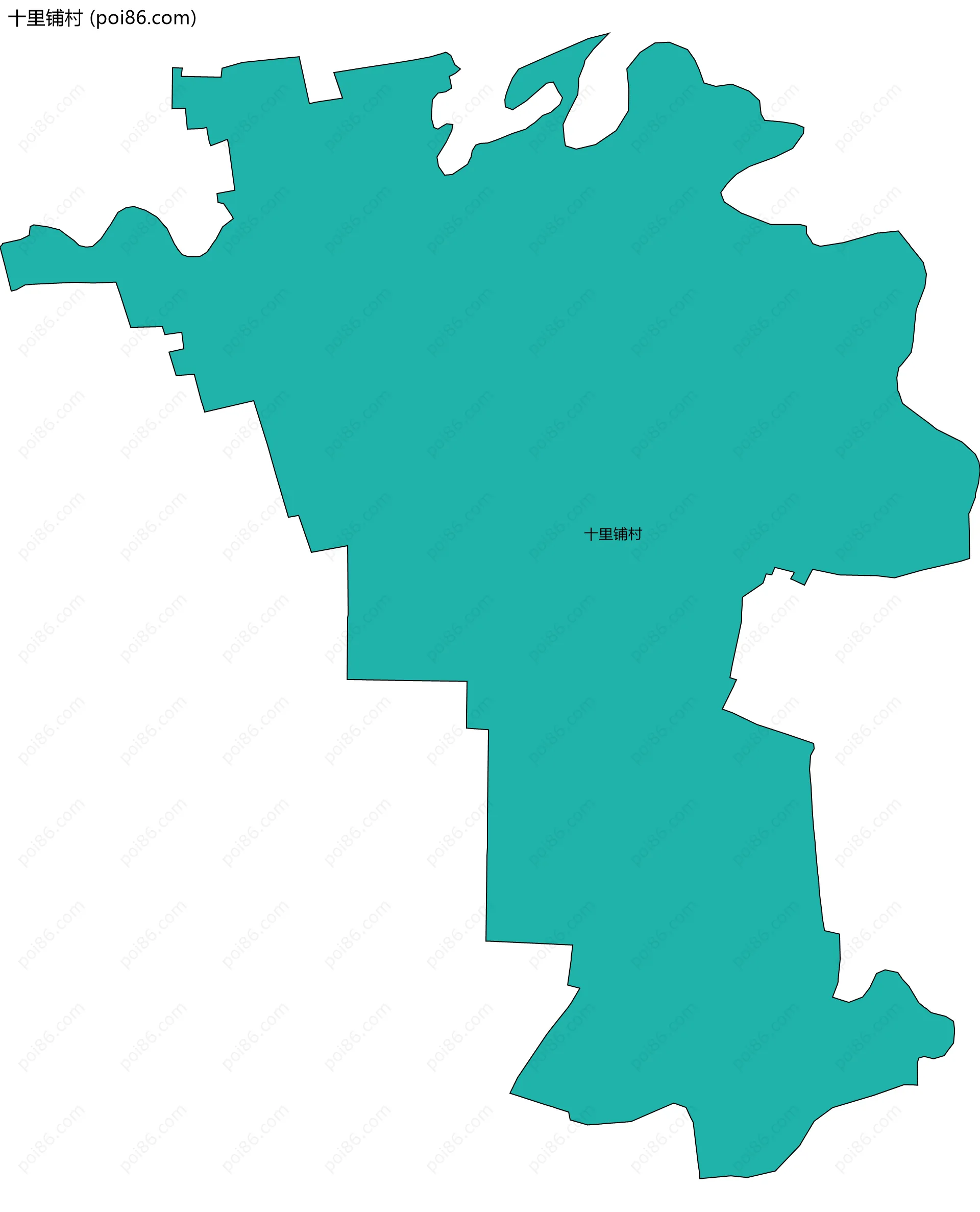 十里铺村边界地图