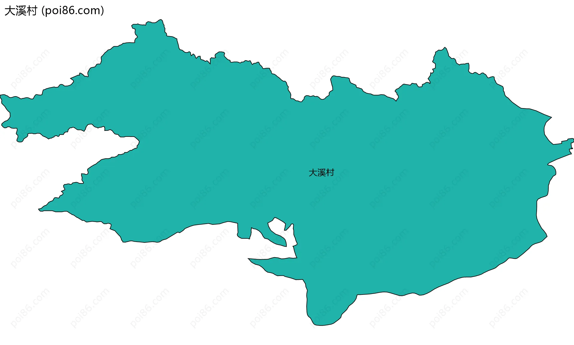 大溪村边界地图