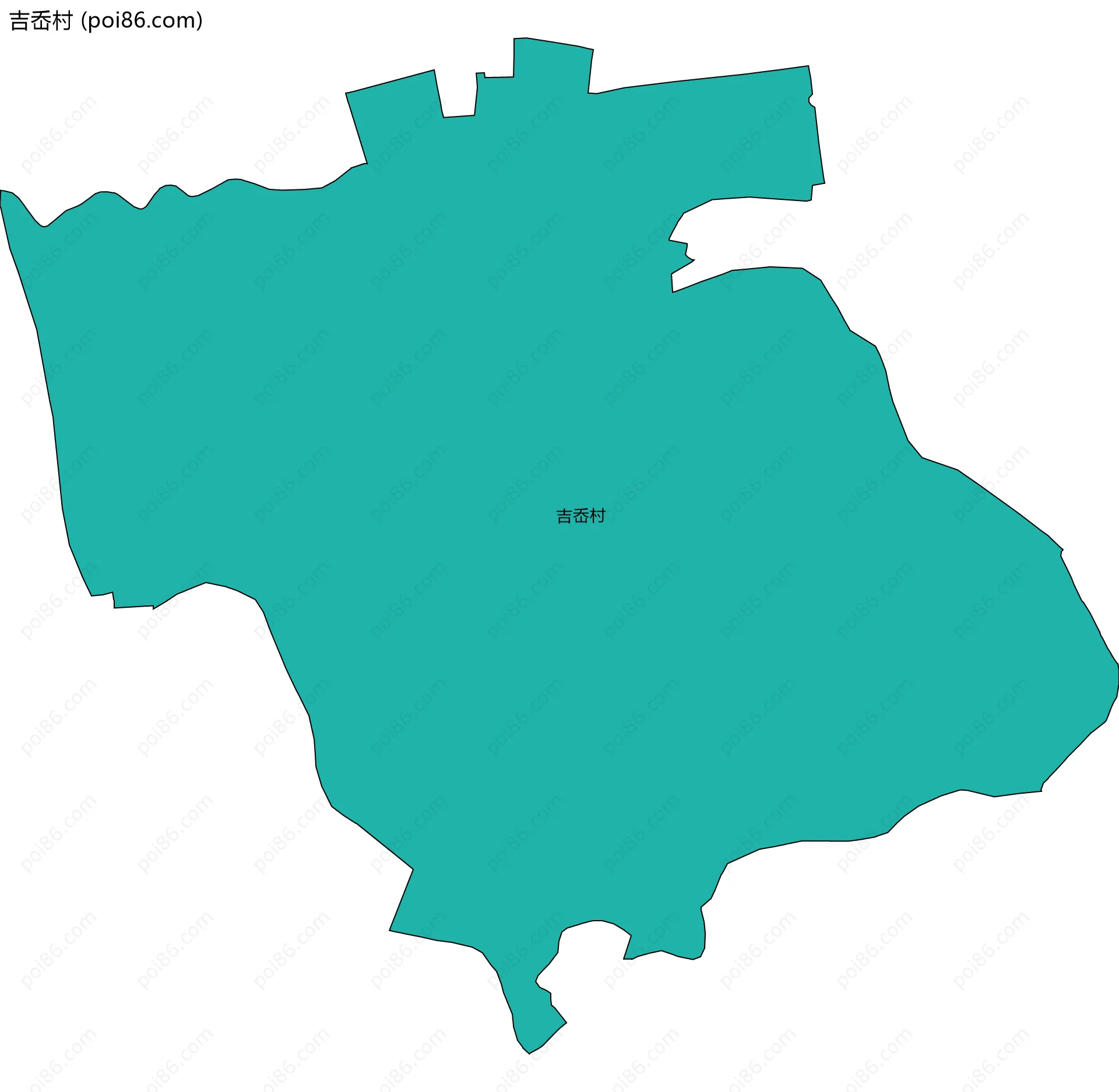 吉岙村边界地图