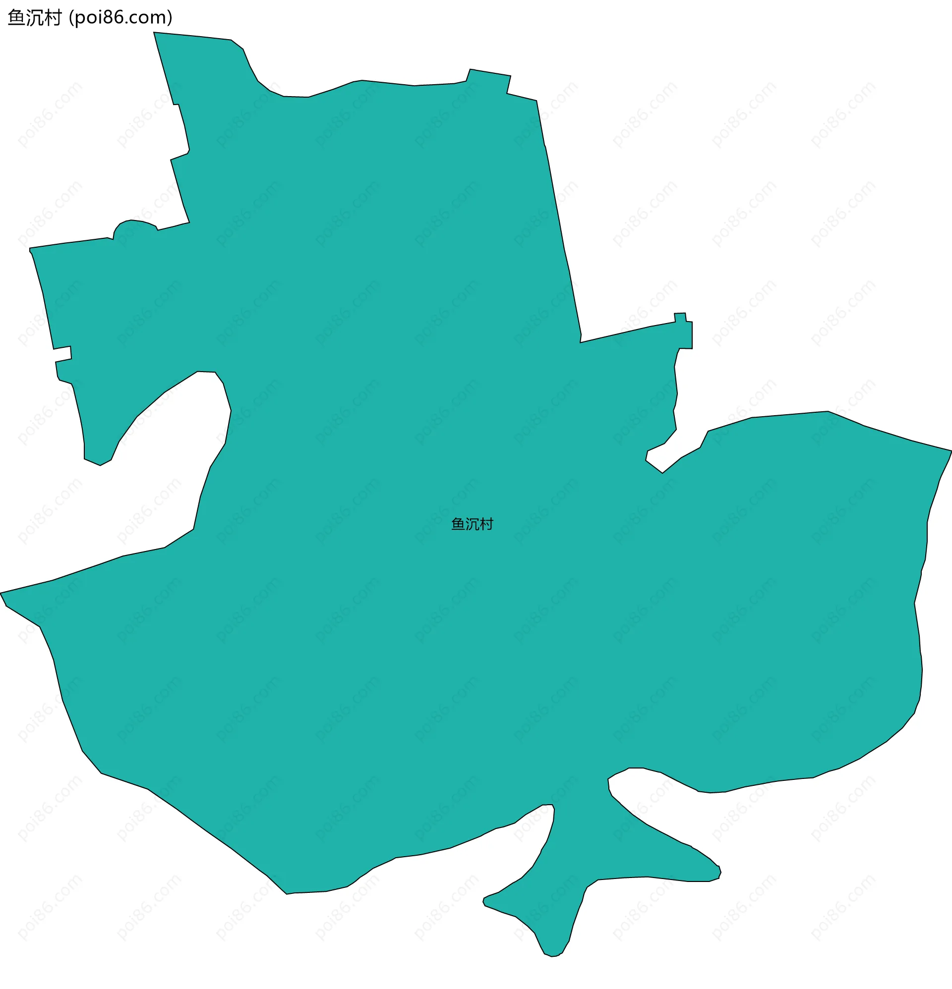 鱼沉村边界地图