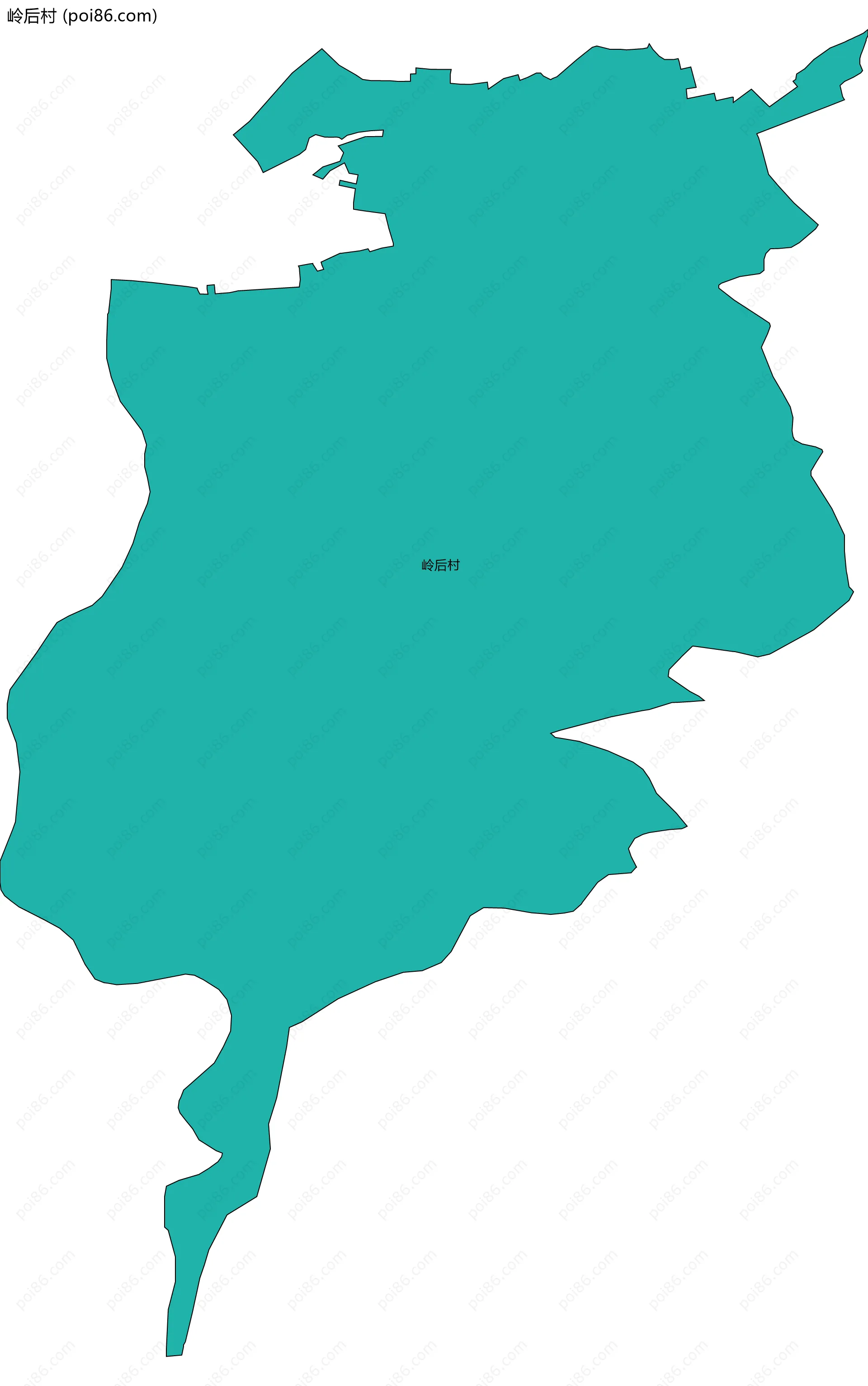 岭后村边界地图