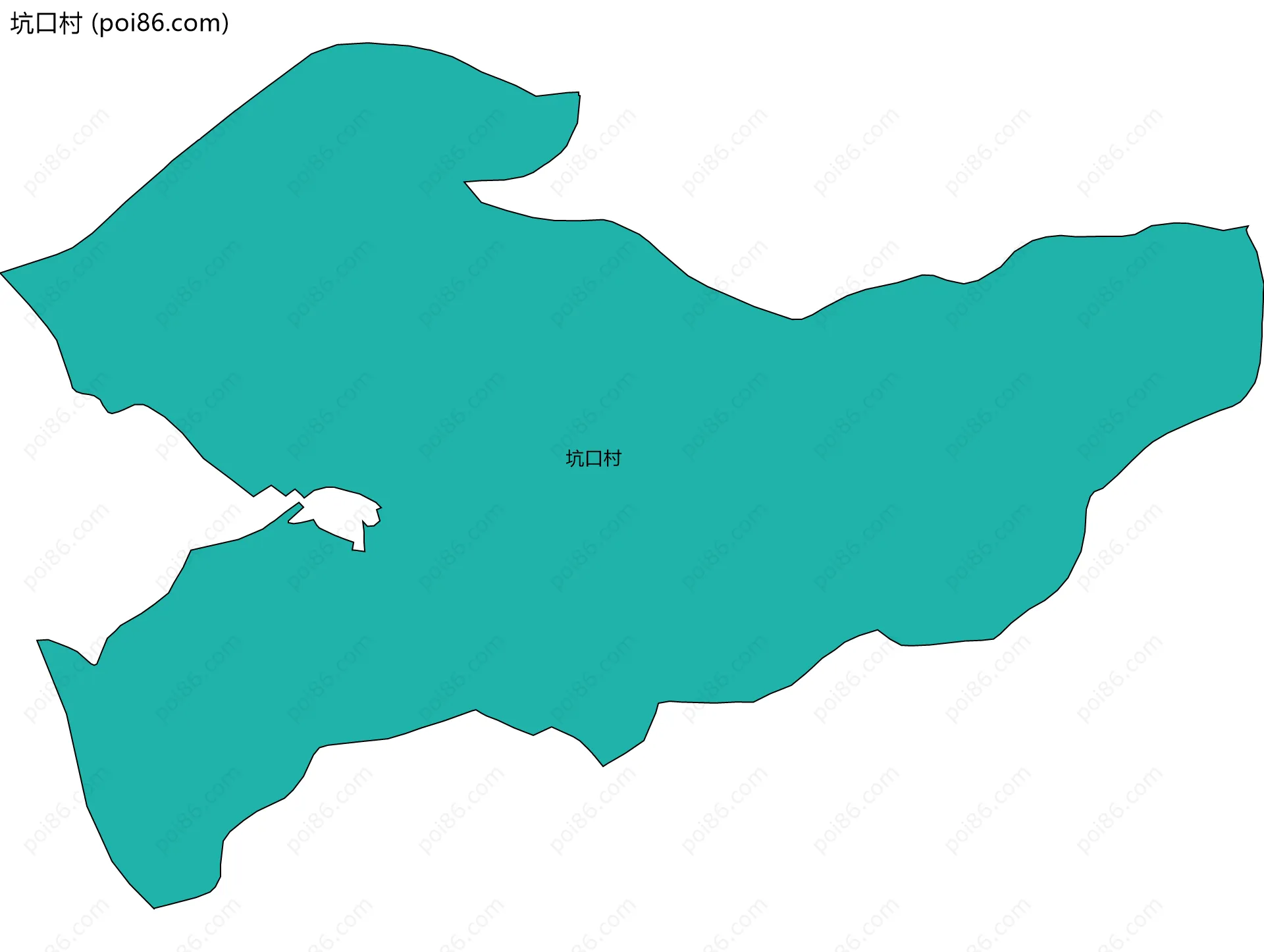 坑口村边界地图