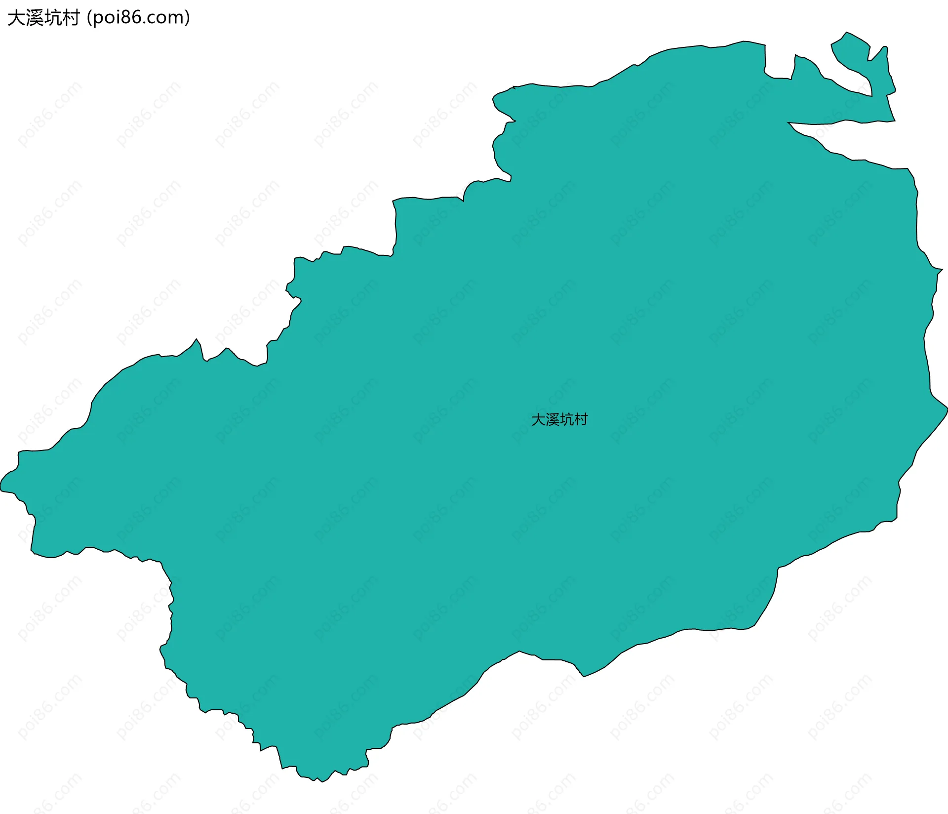 大溪坑村边界地图
