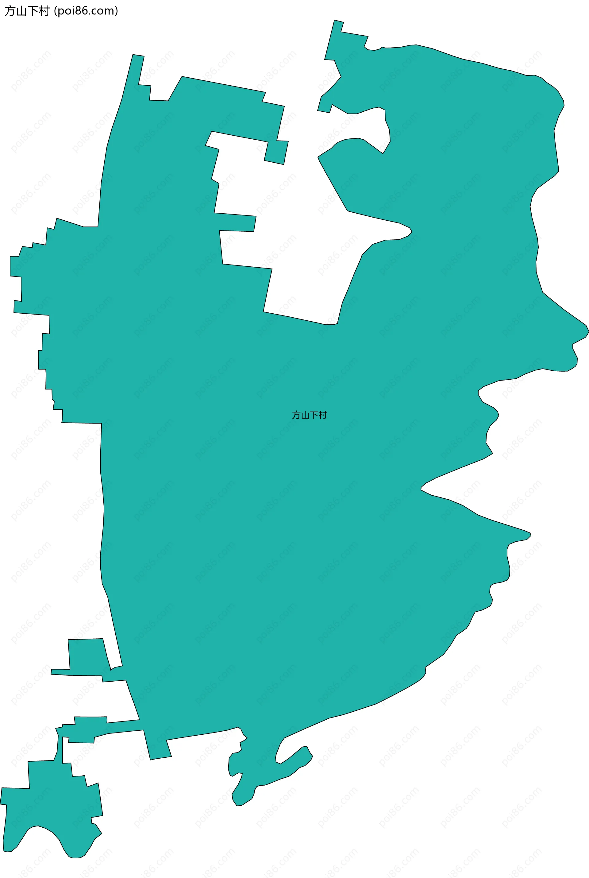 方山下村边界地图