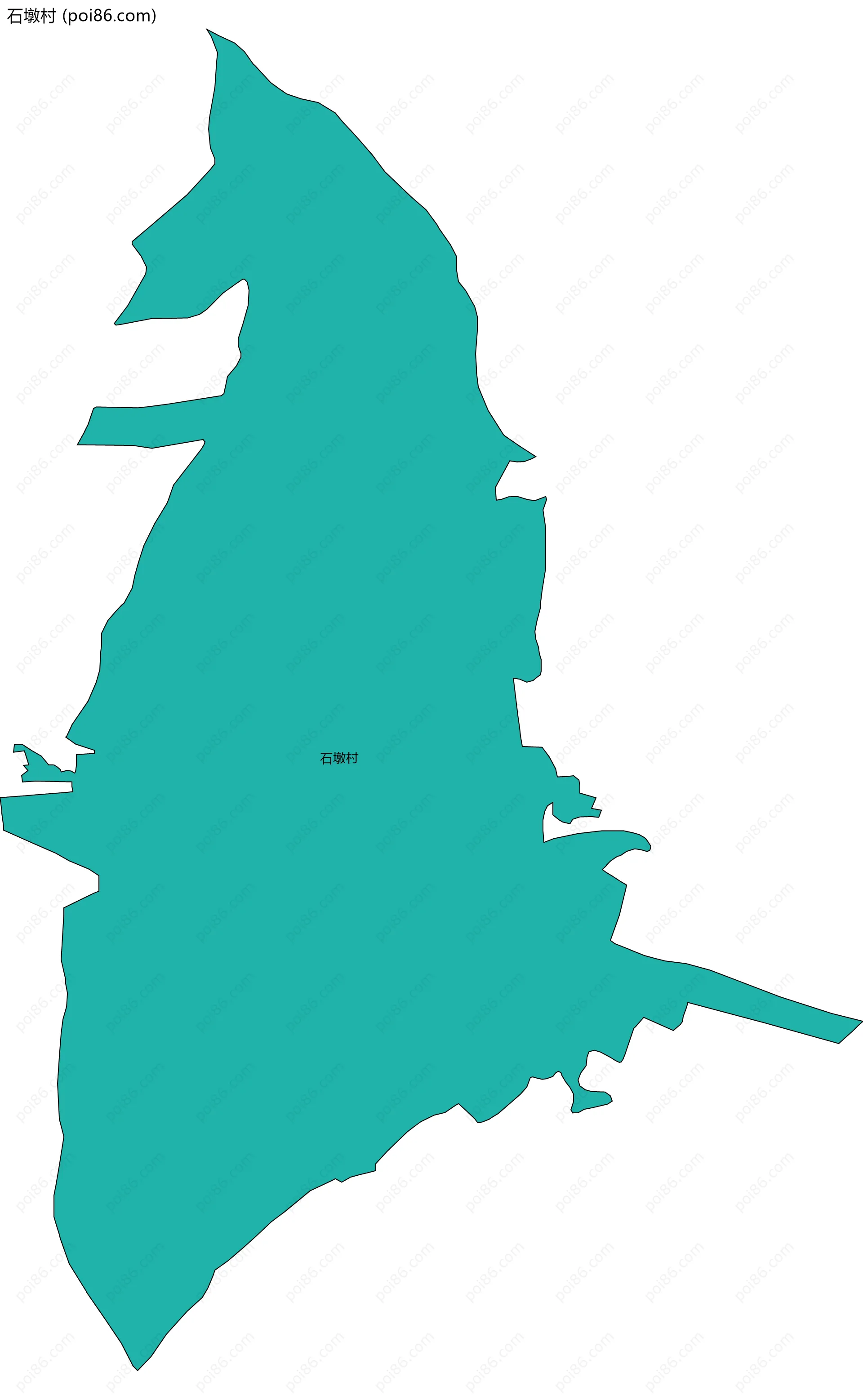 石墩村边界地图