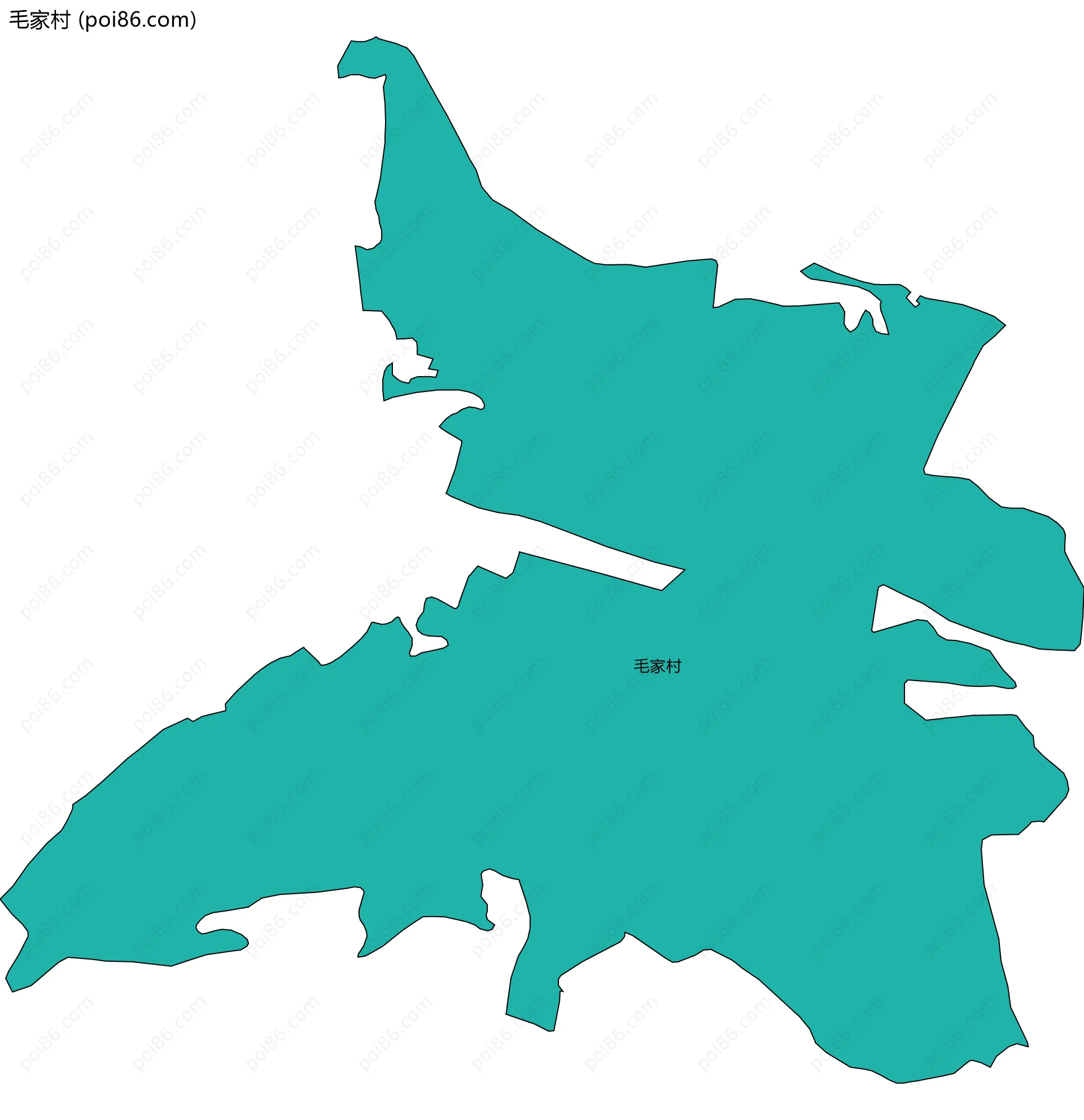 毛家村边界地图