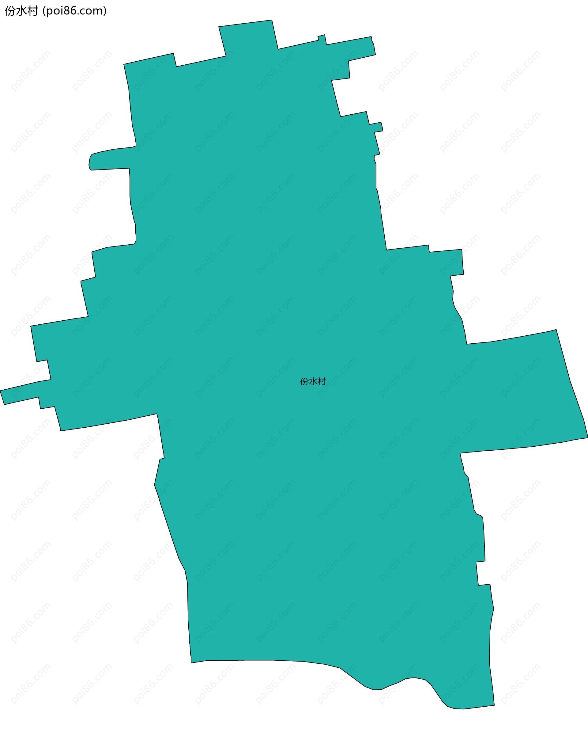 份水村边界地图