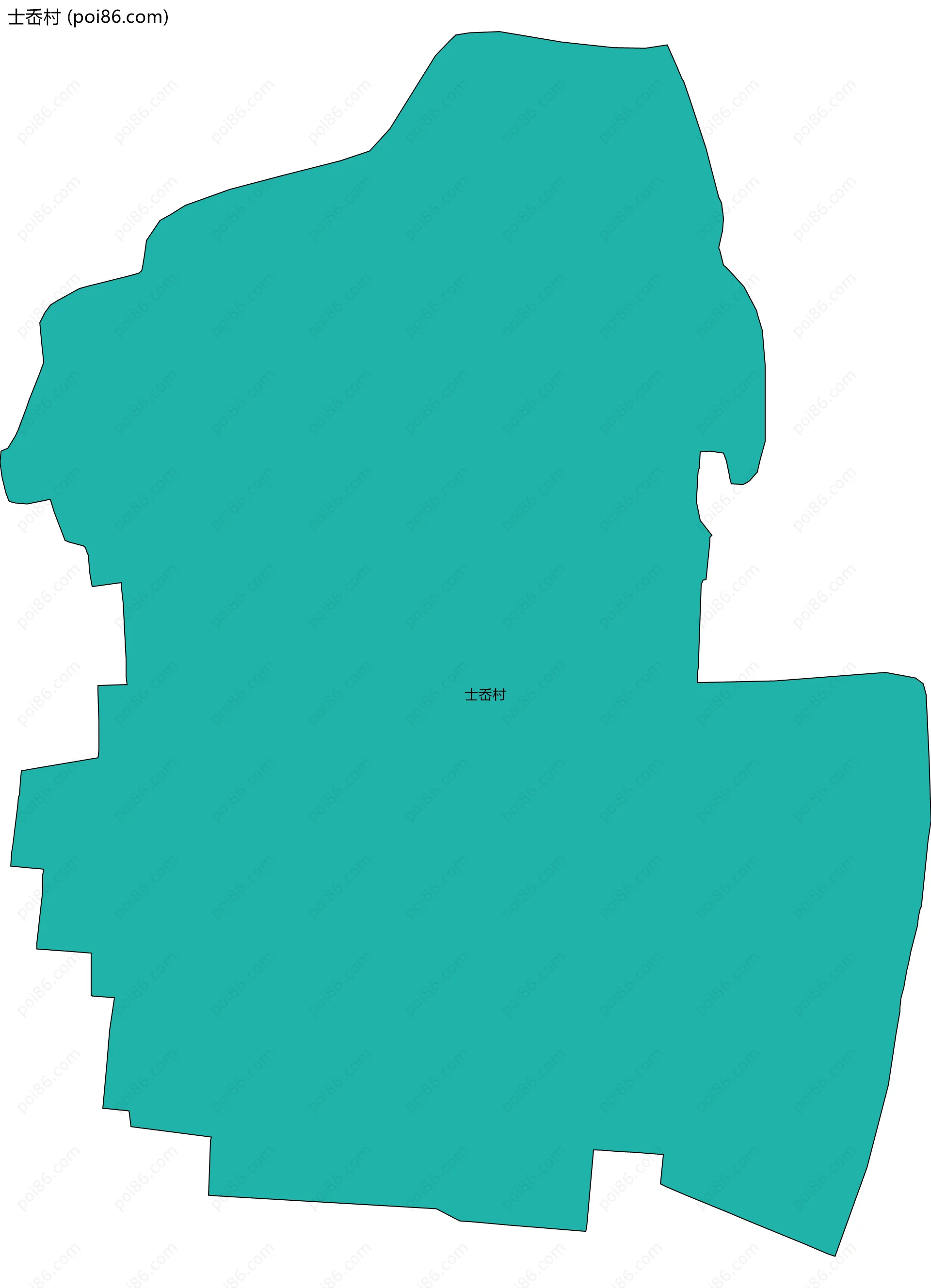 士岙村边界地图