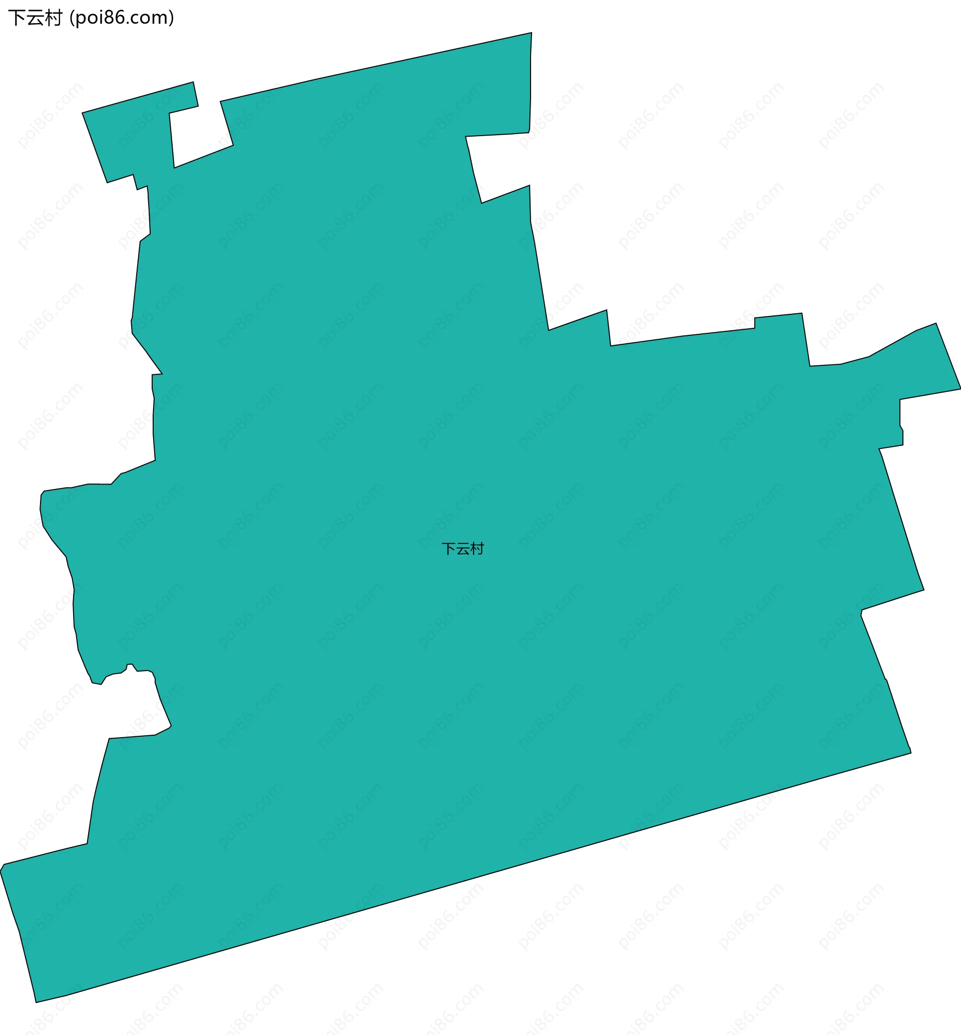 下云村边界地图