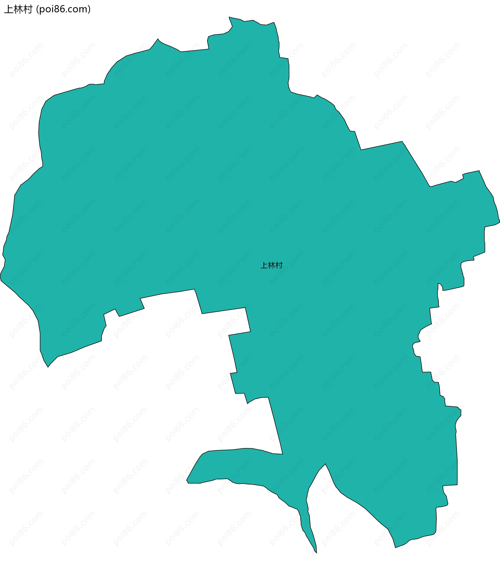 上林村边界地图