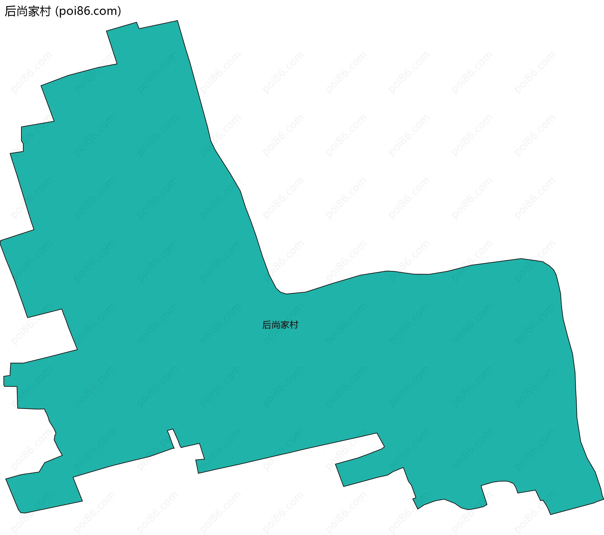 后尚家村边界地图