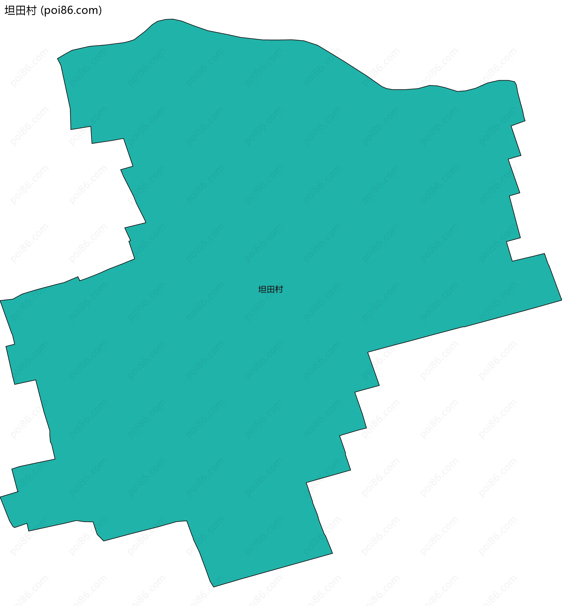 坦田村边界地图