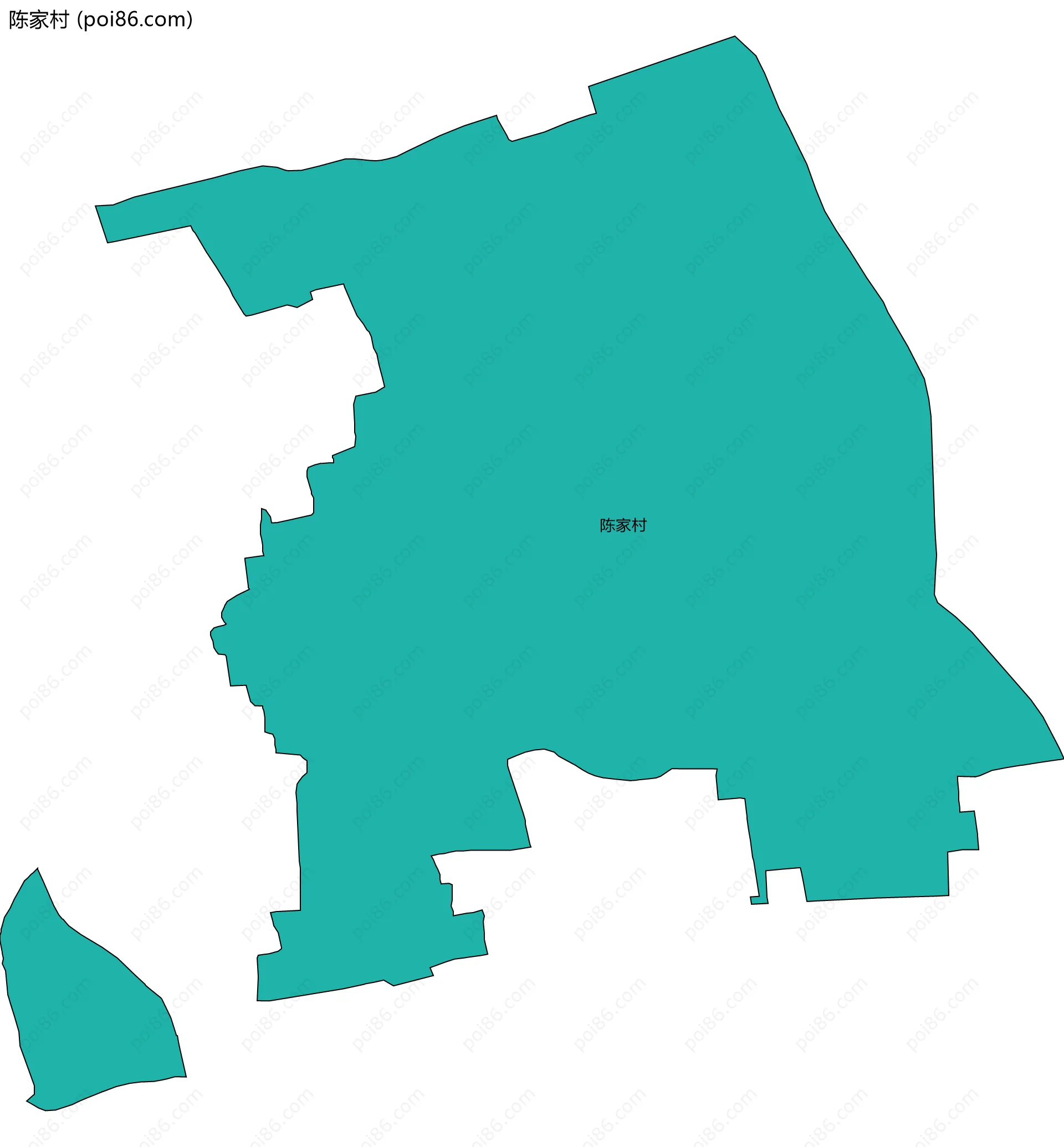 陈家村边界地图