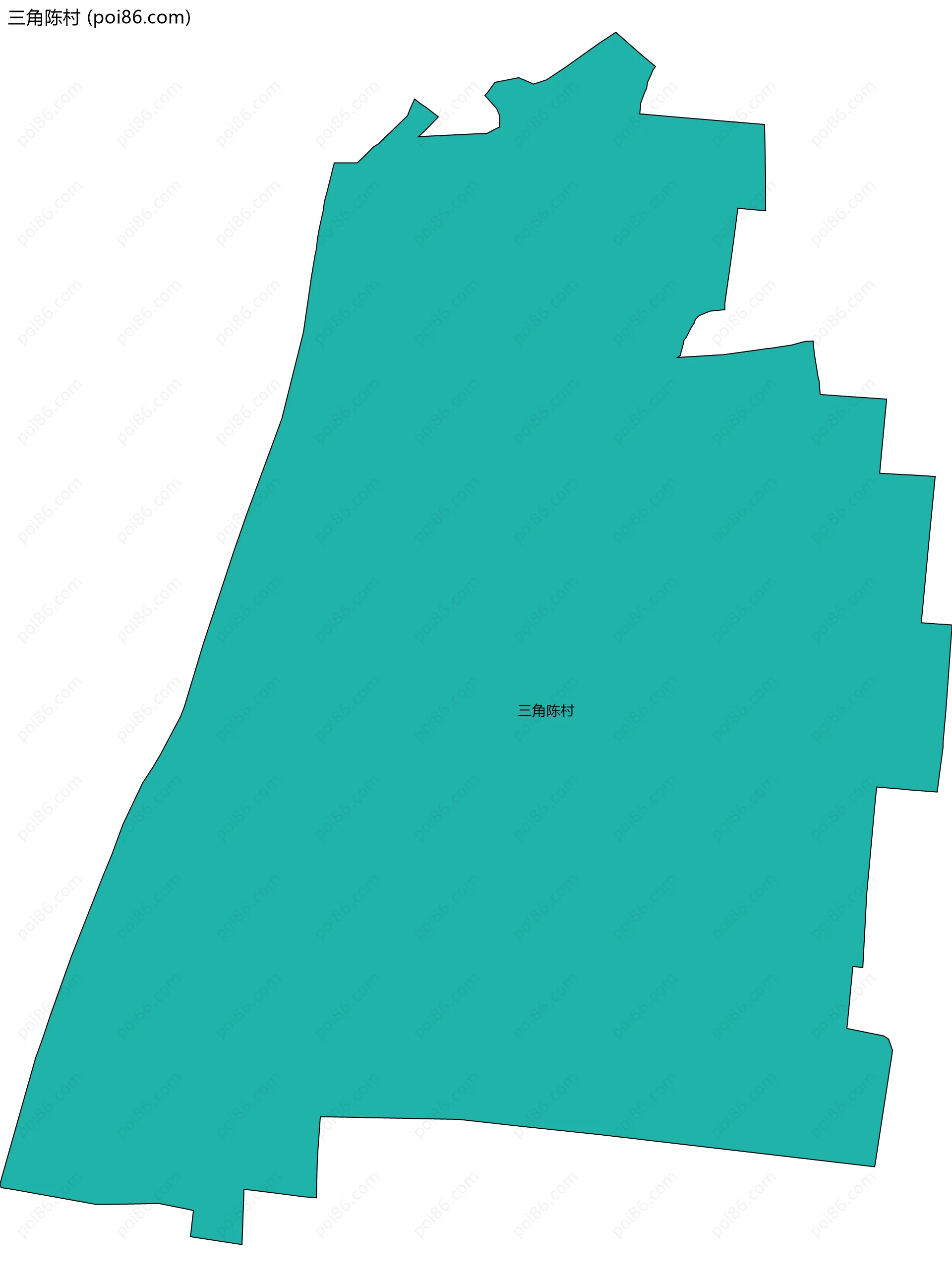 三角陈村边界地图