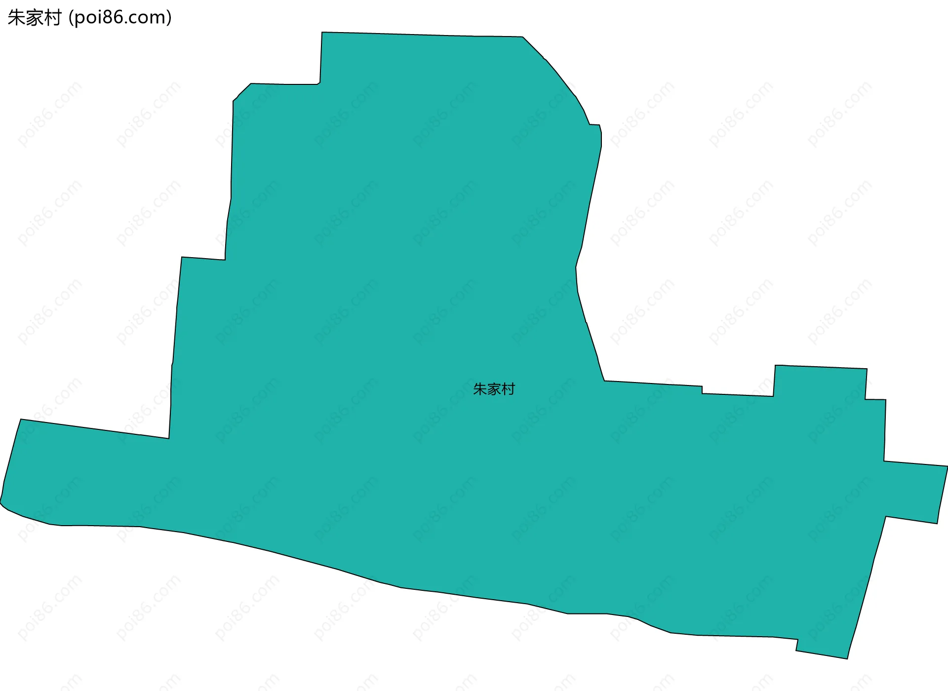 朱家村边界地图