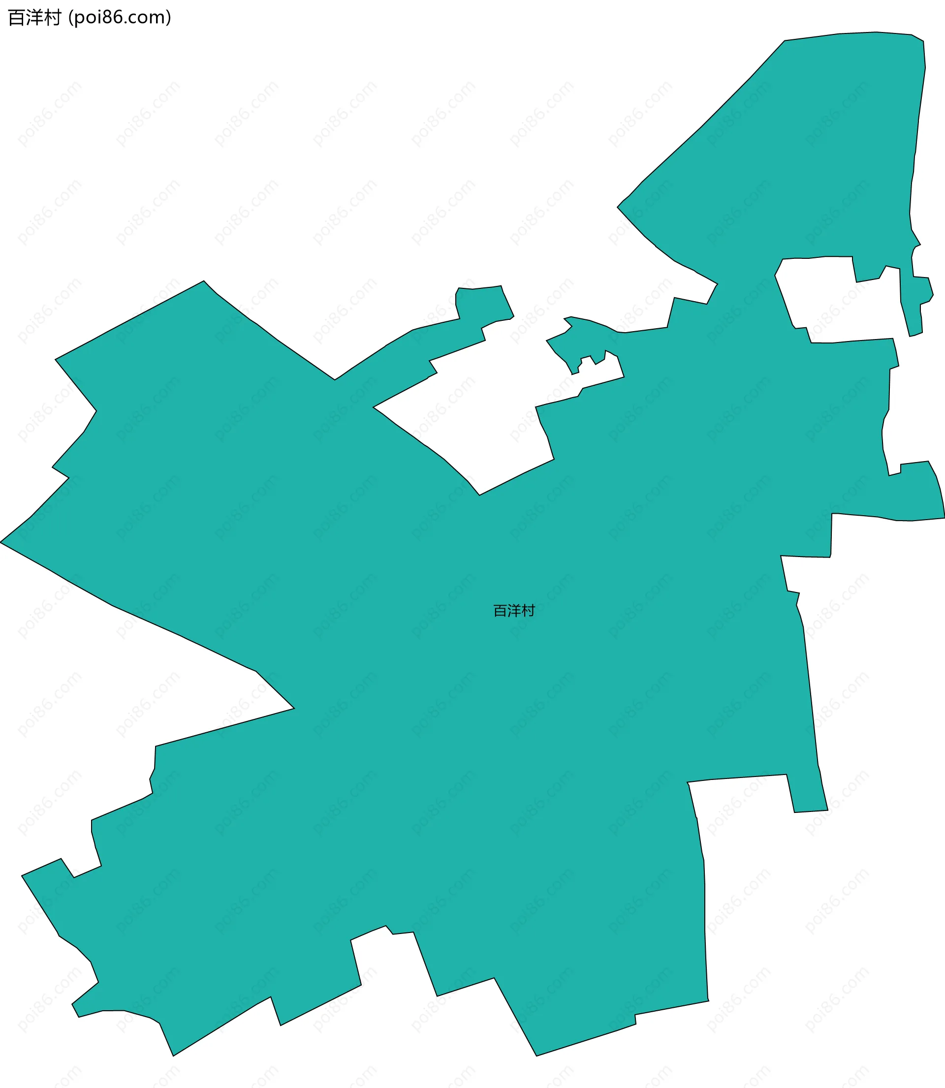 百洋村边界地图