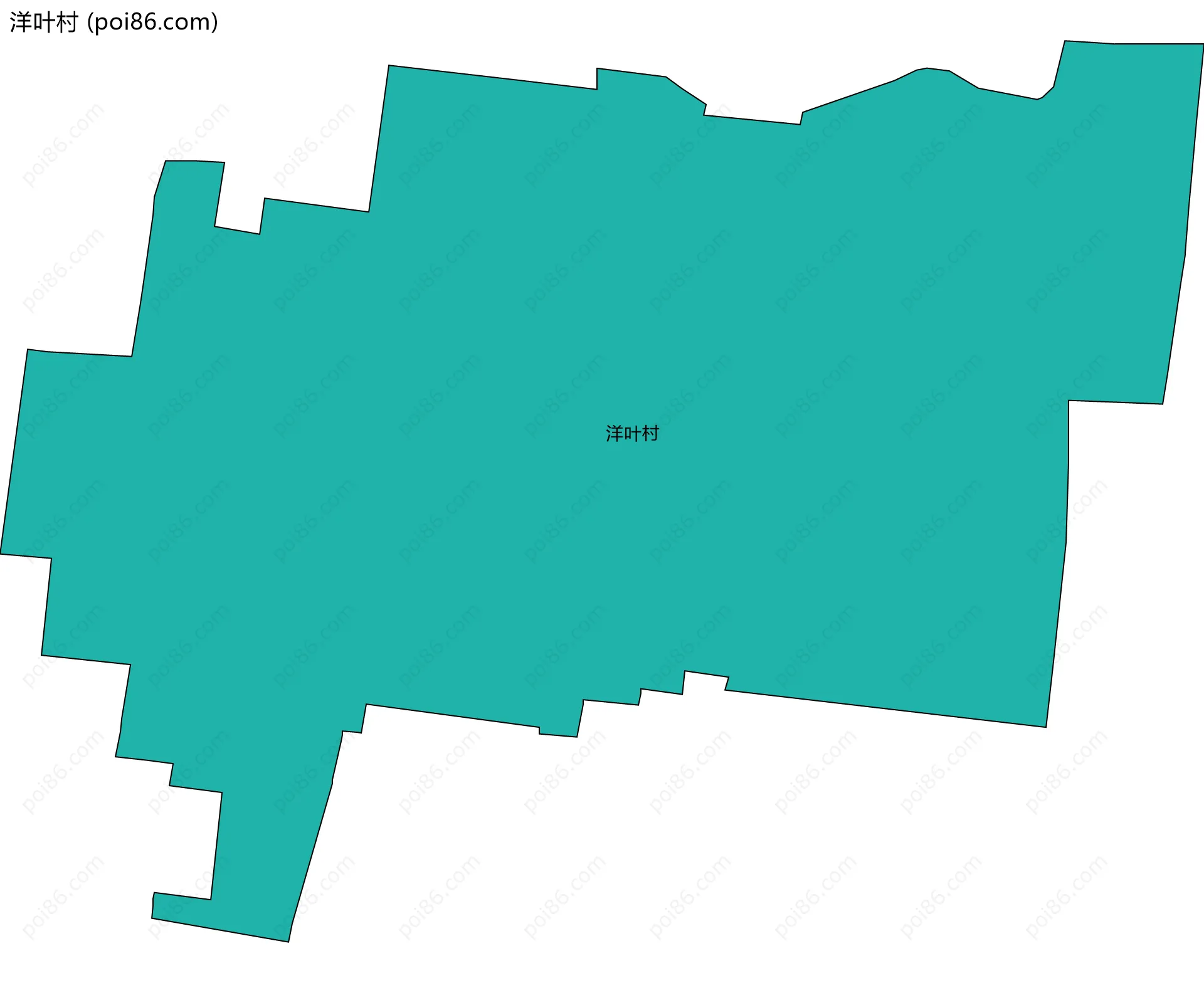 洋叶村边界地图
