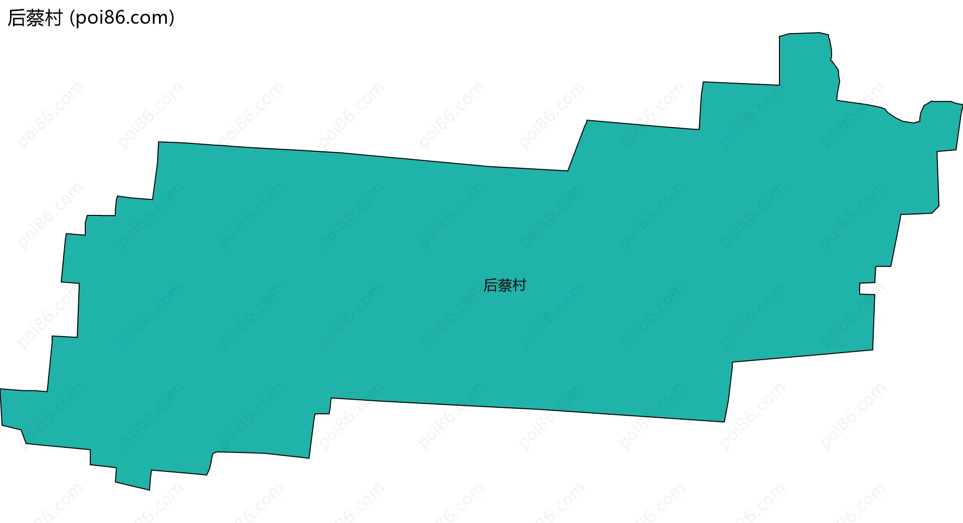 后蔡村边界地图