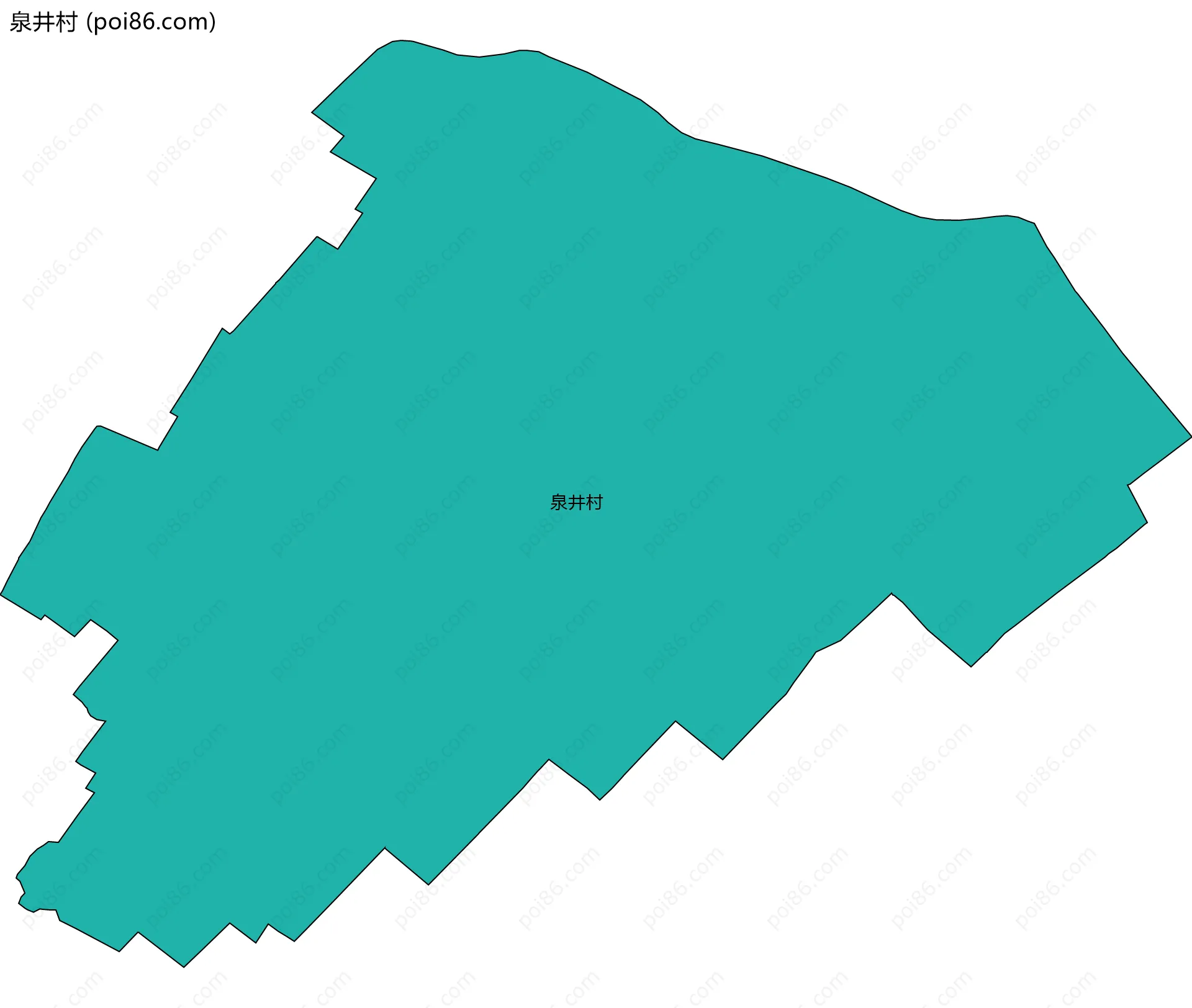 泉井村边界地图