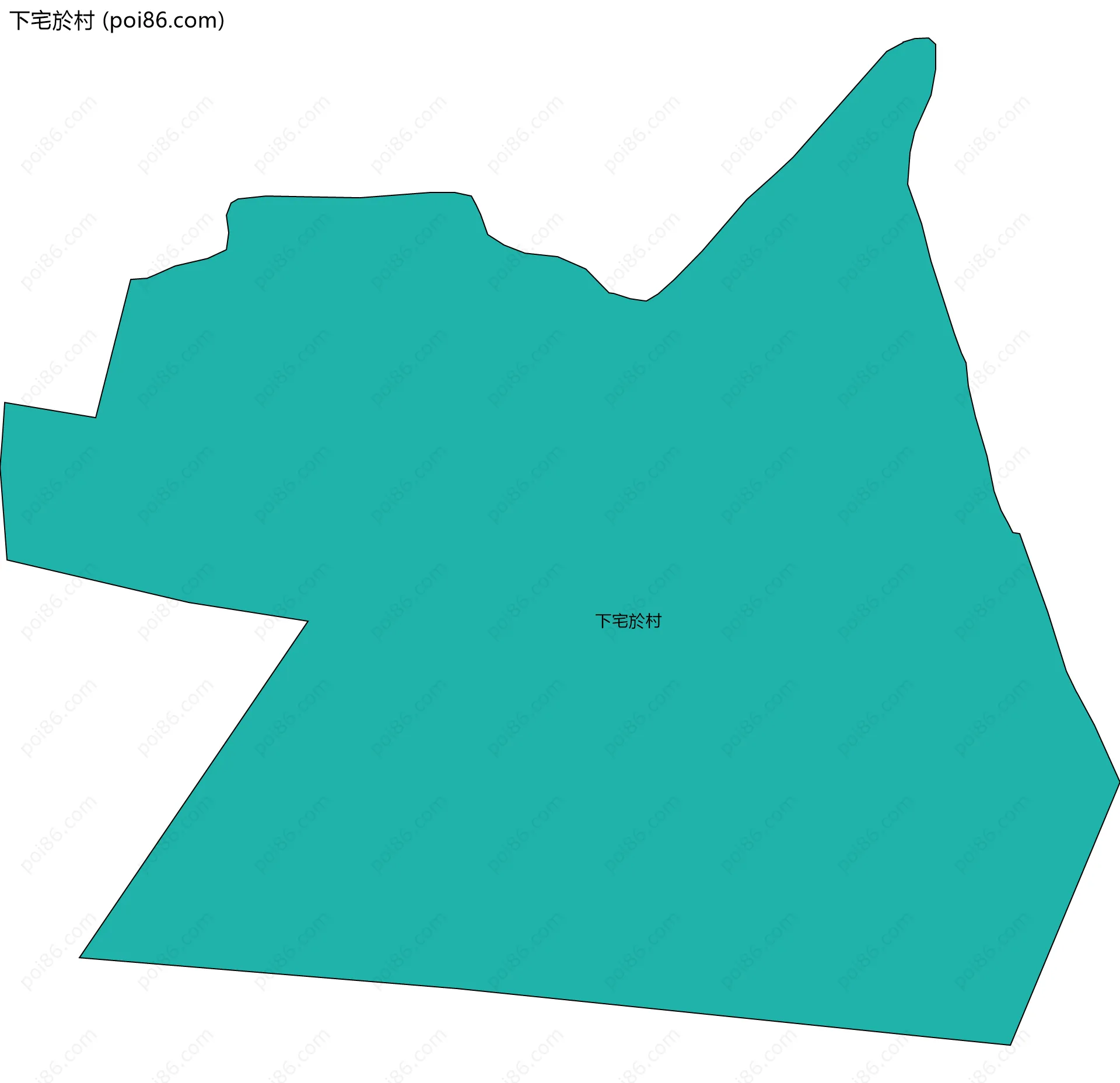下宅於村边界地图