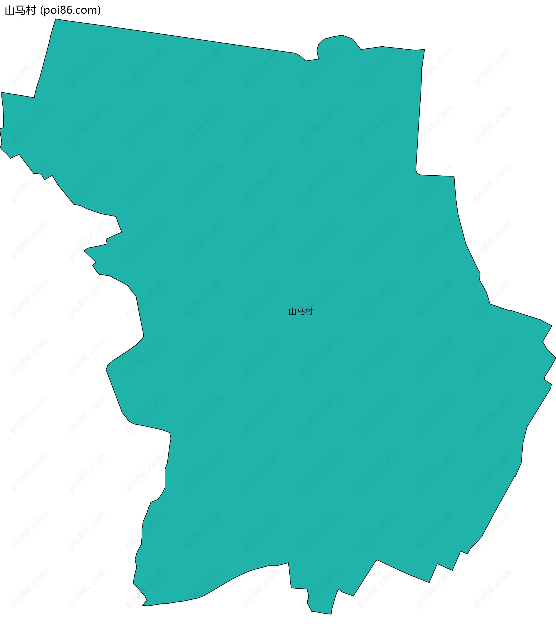 山马村边界地图