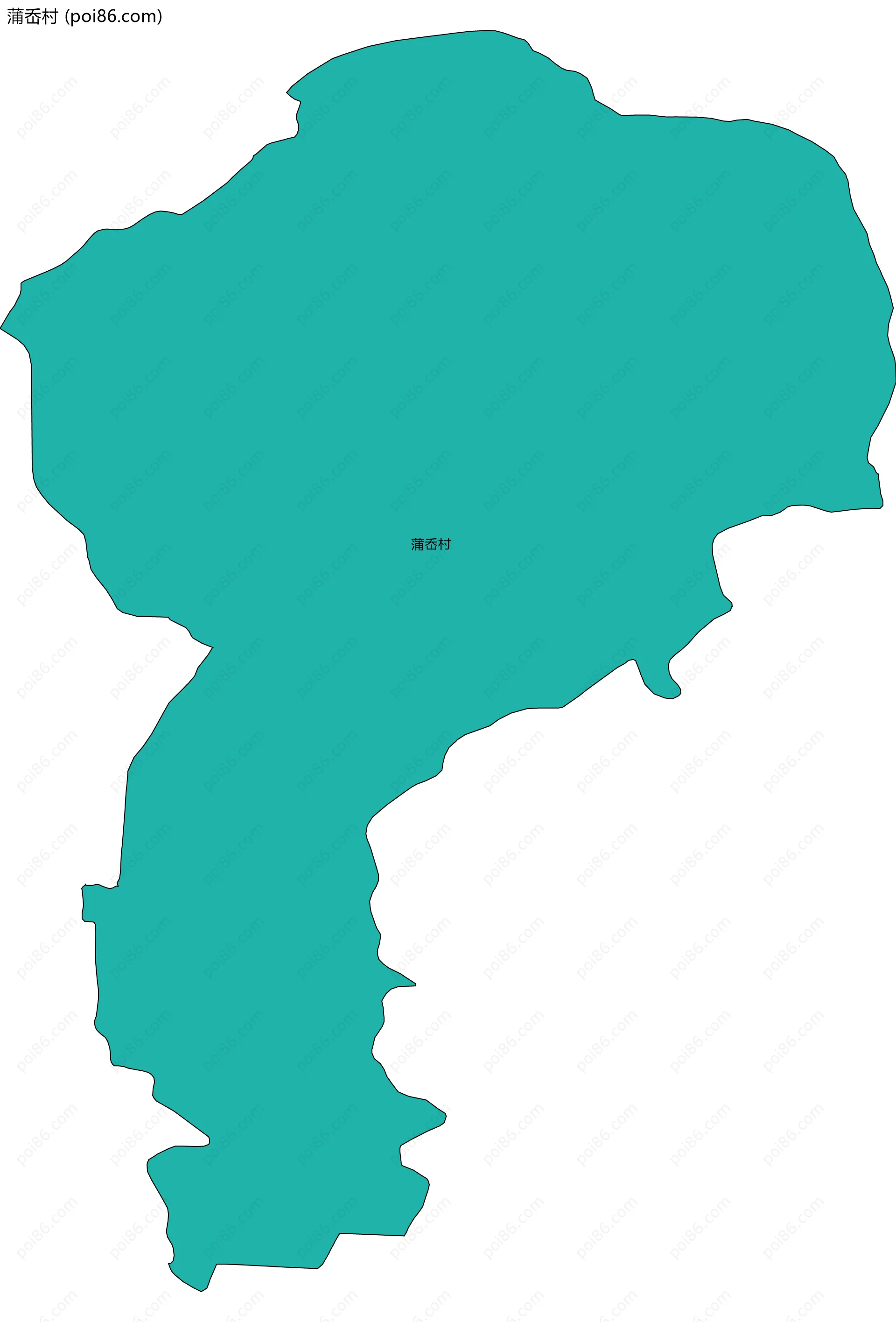 蒲岙村边界地图