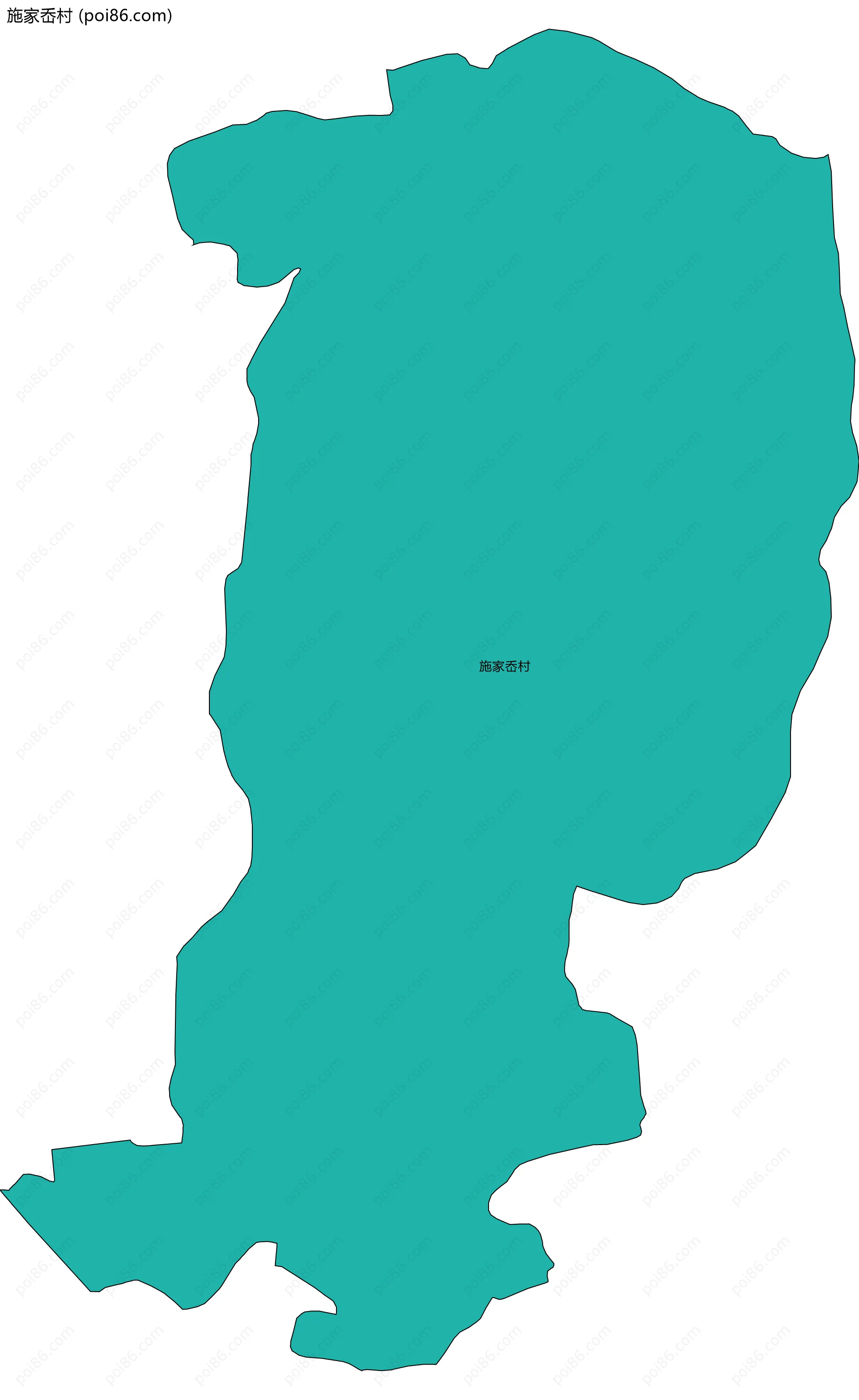 施家岙村边界地图