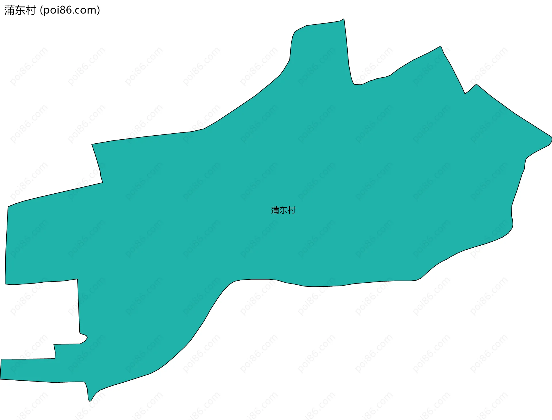 蒲东村边界地图