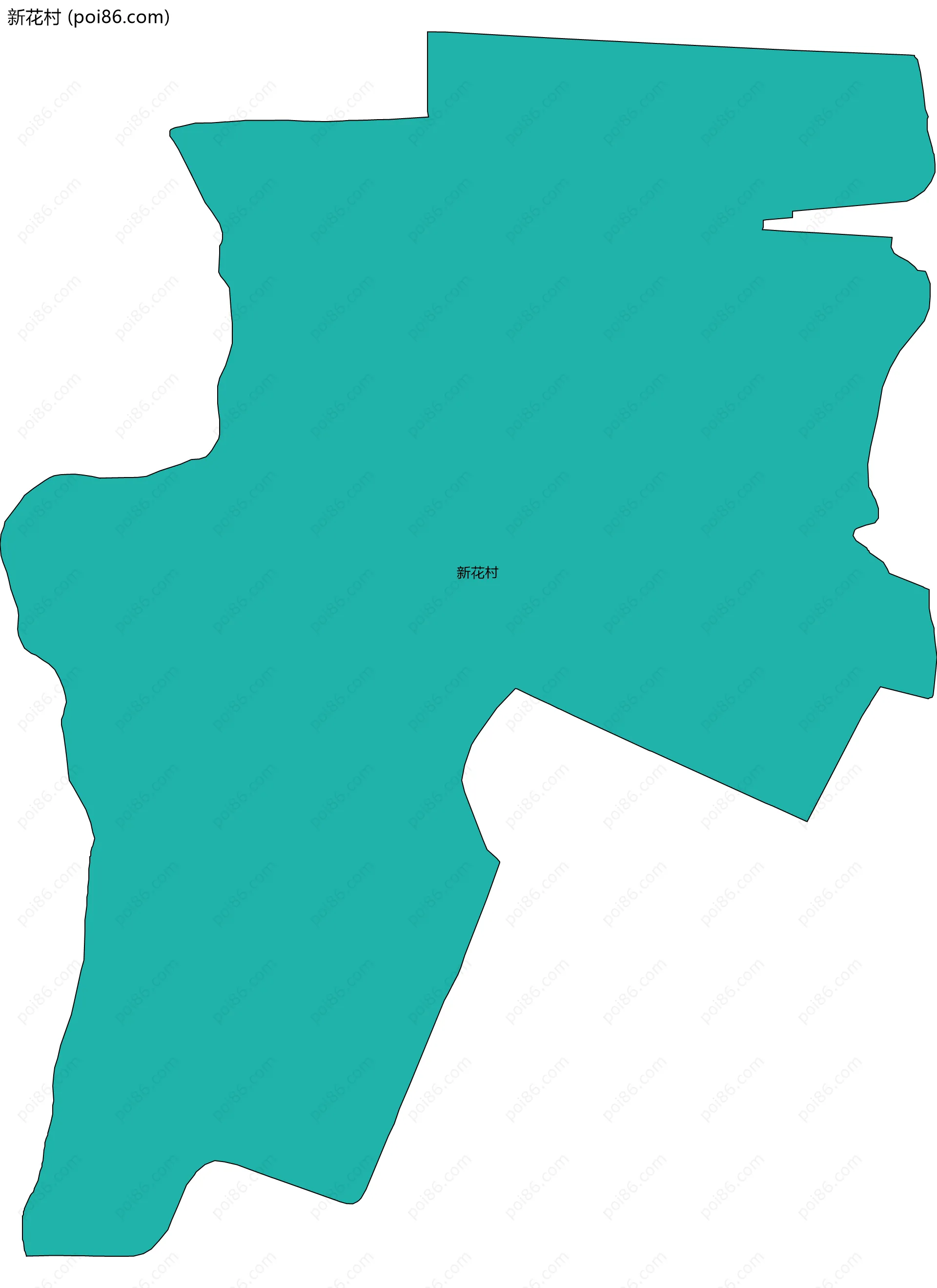 新花村边界地图
