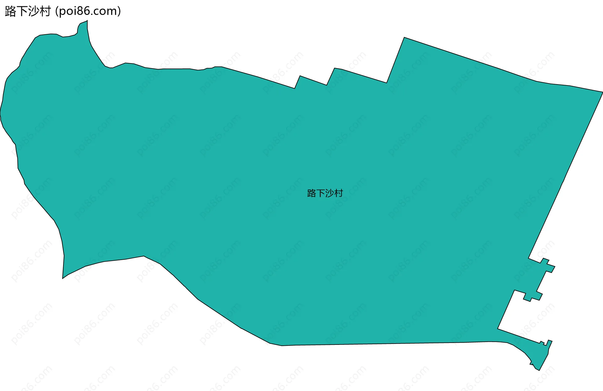 路下沙村边界地图