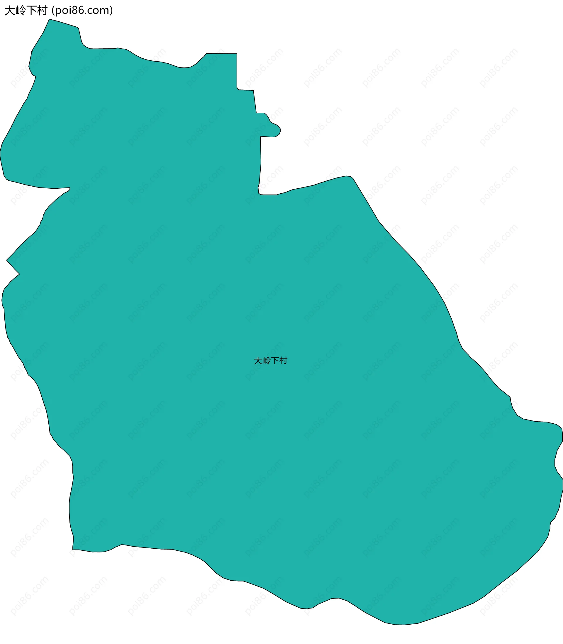 大岭下村边界地图