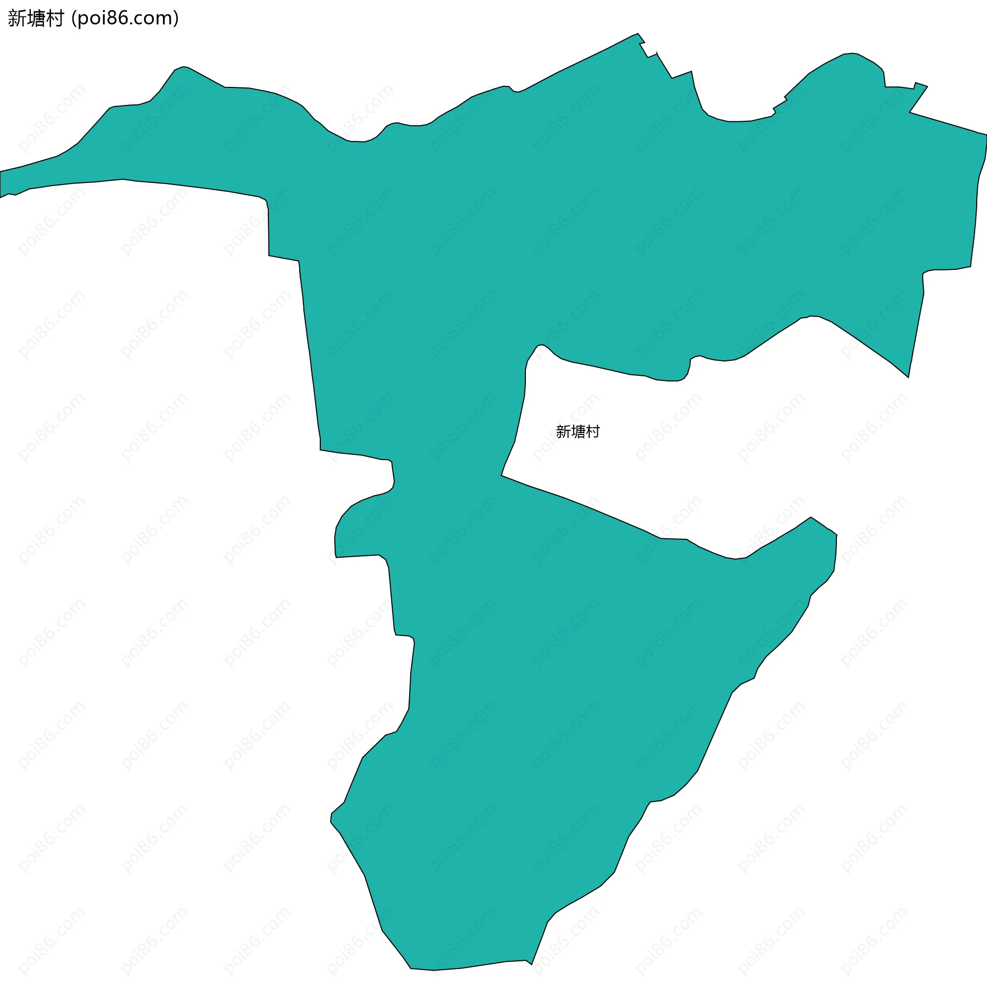 新塘村边界地图