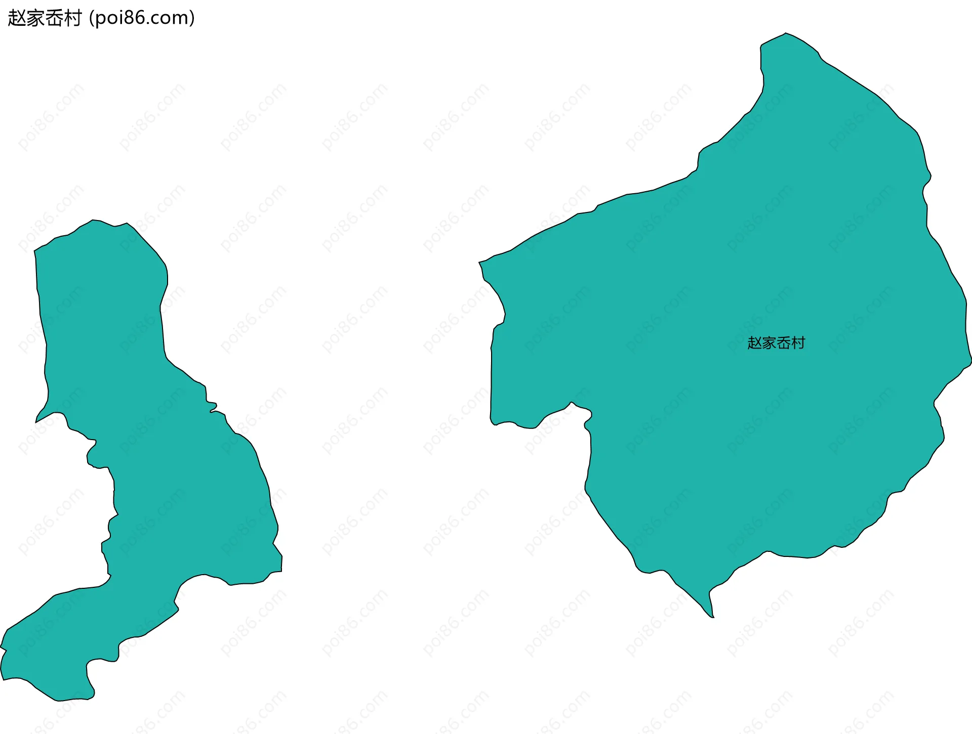 赵家岙村边界地图