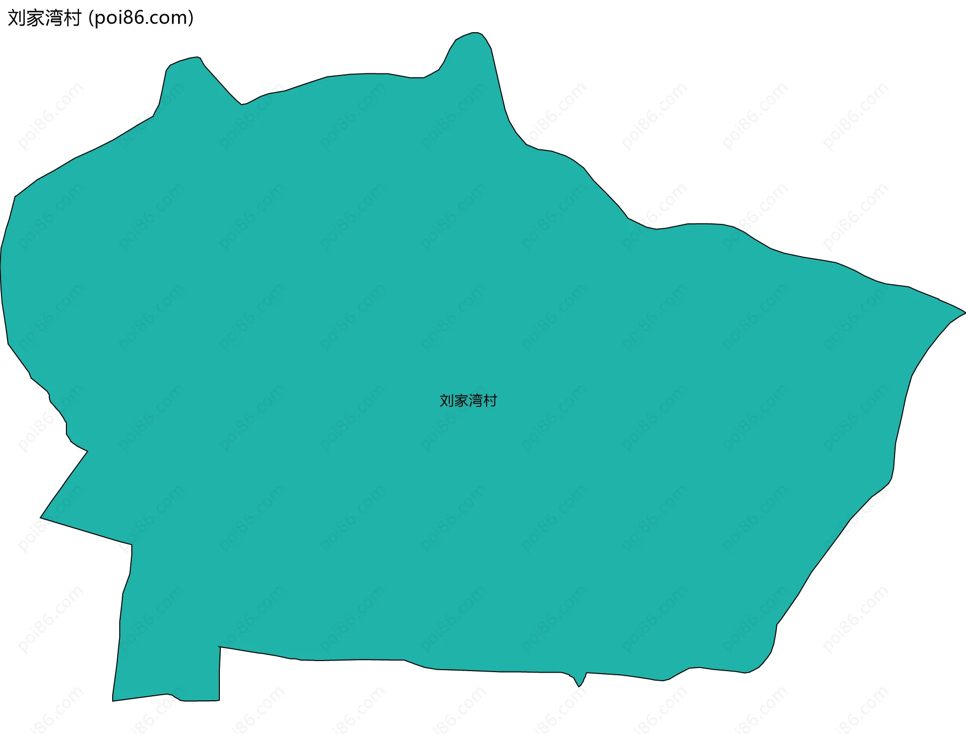 刘家湾村边界地图