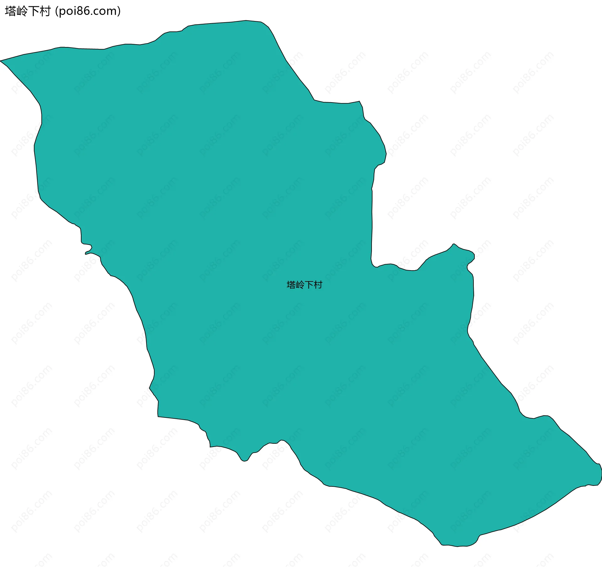 塔岭下村边界地图