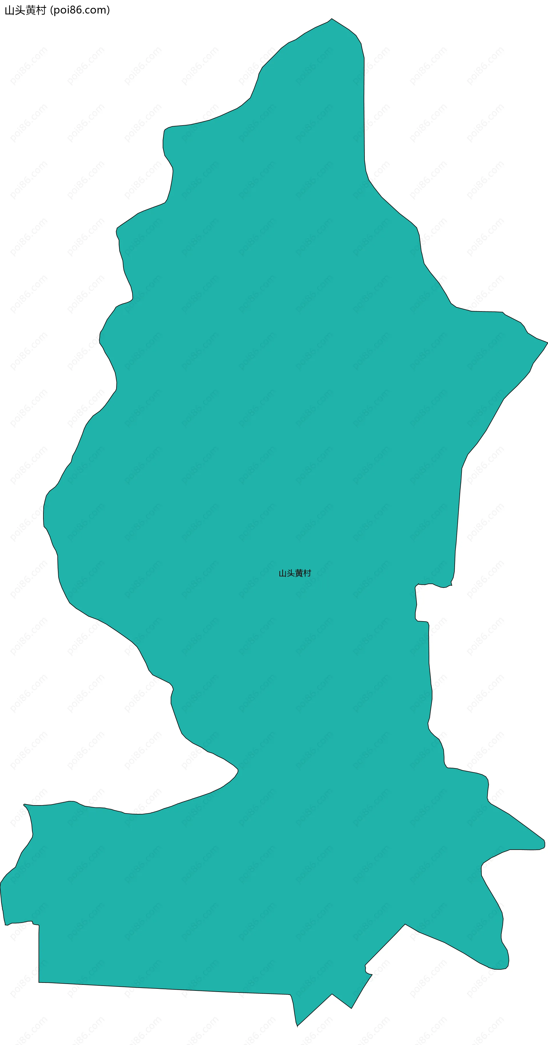 山头黄村边界地图