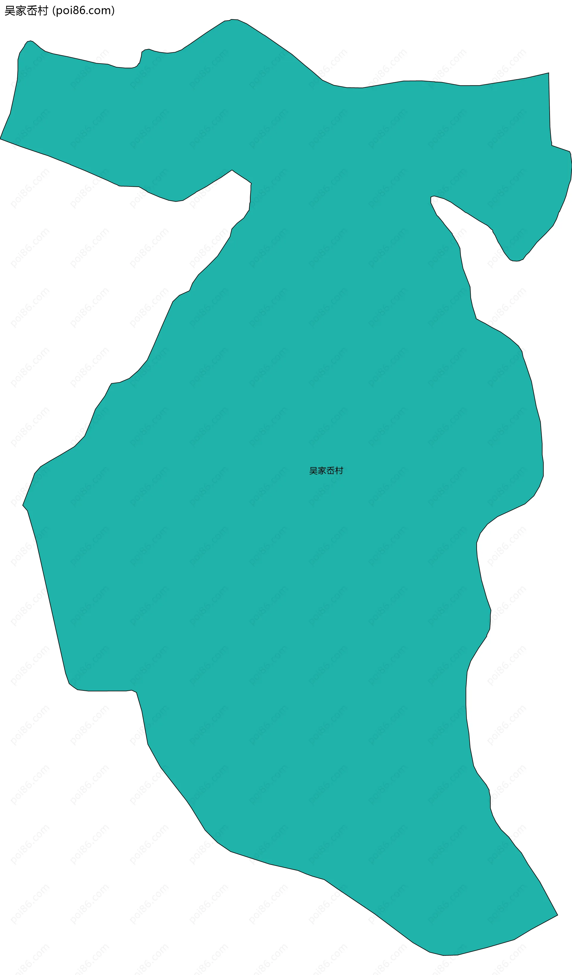 吴家岙村边界地图