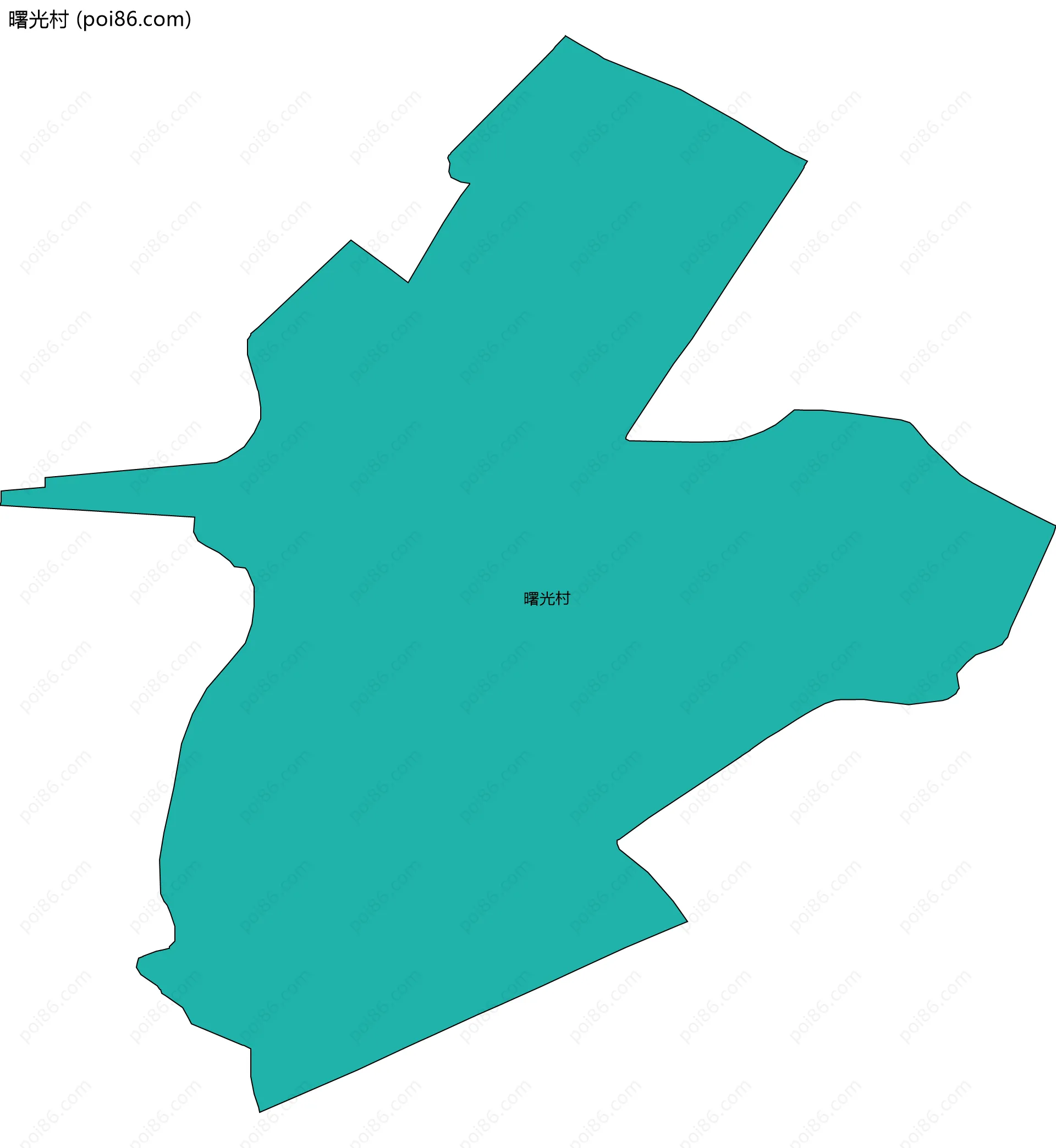 曙光村边界地图