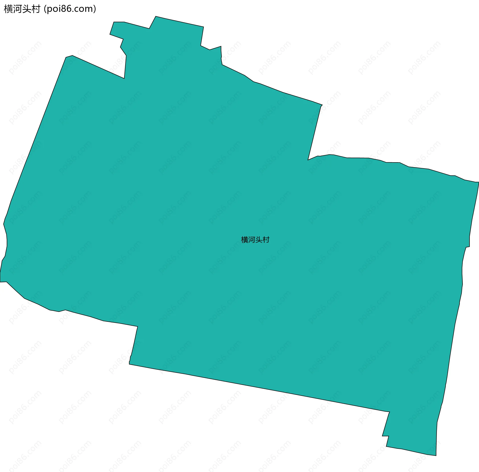 横河头村边界地图