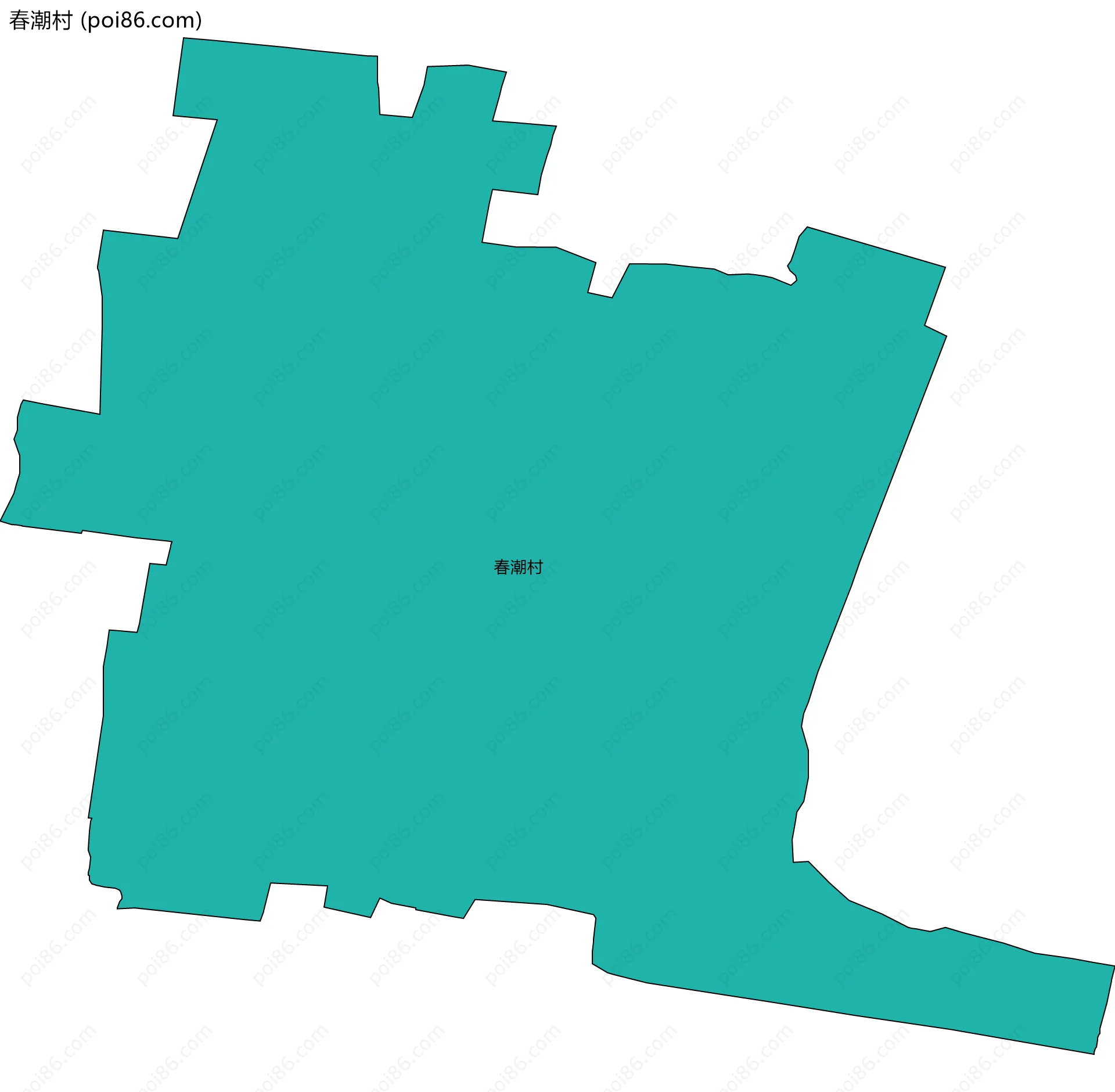 春潮村边界地图
