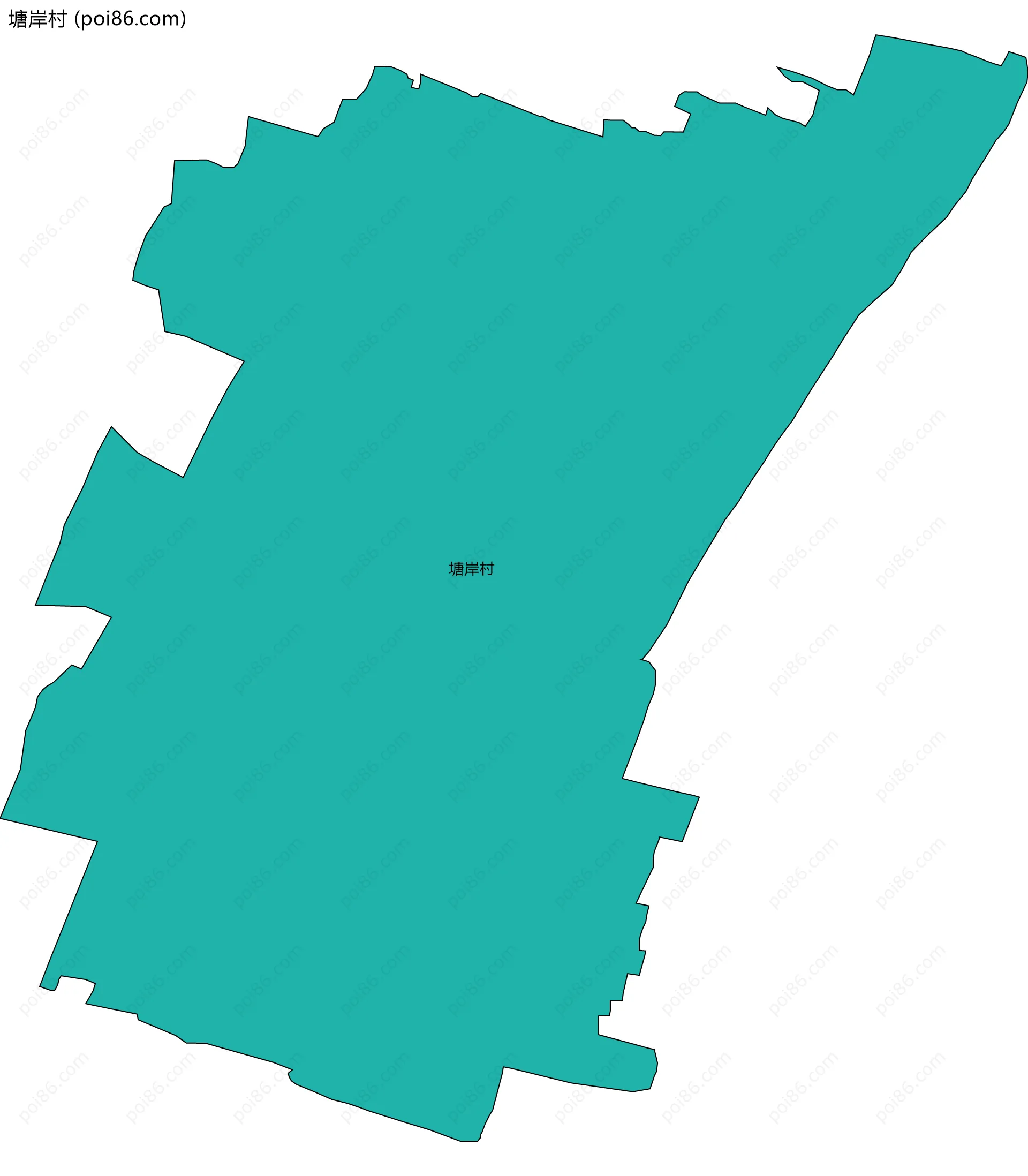 塘岸村边界地图