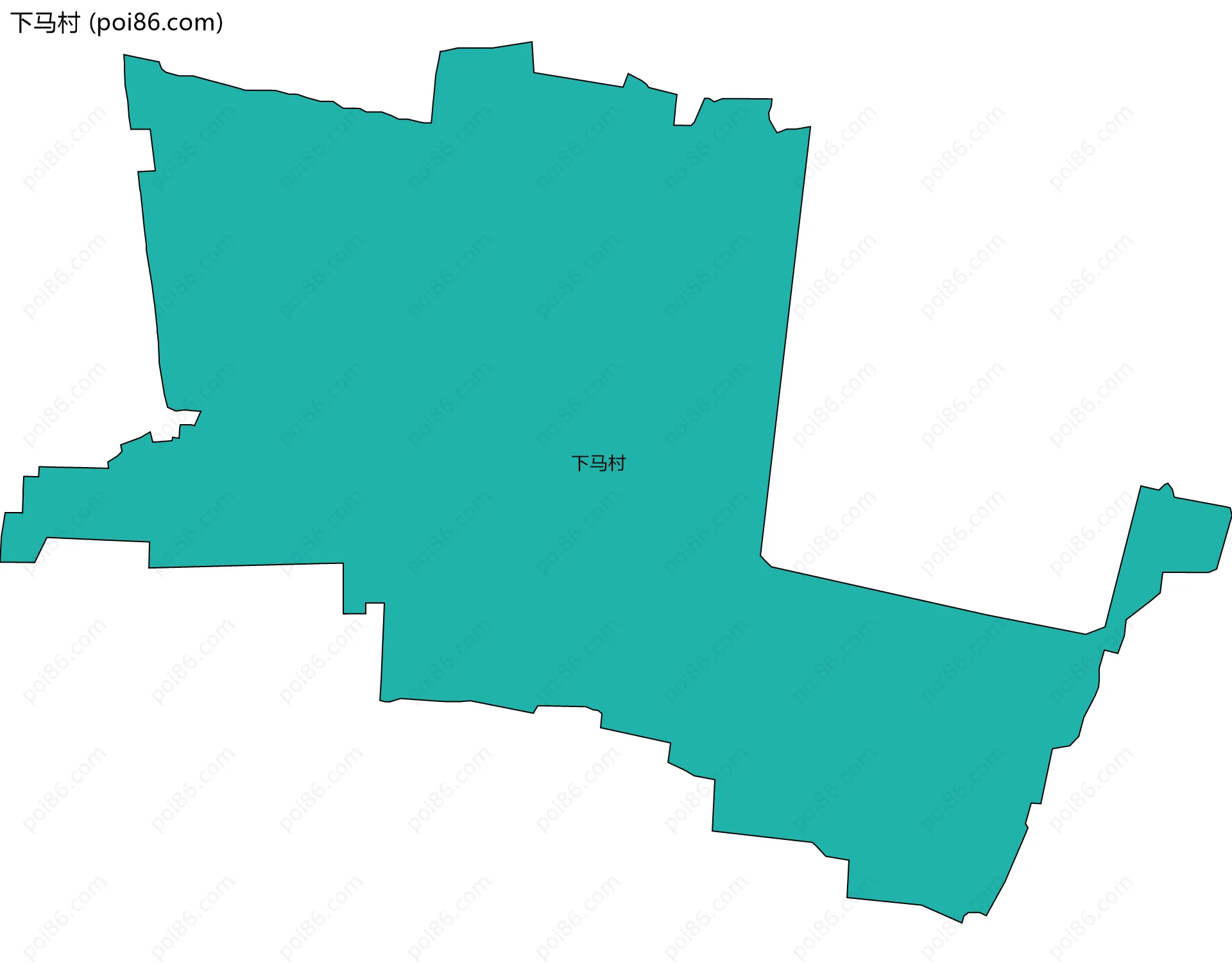 下马村边界地图