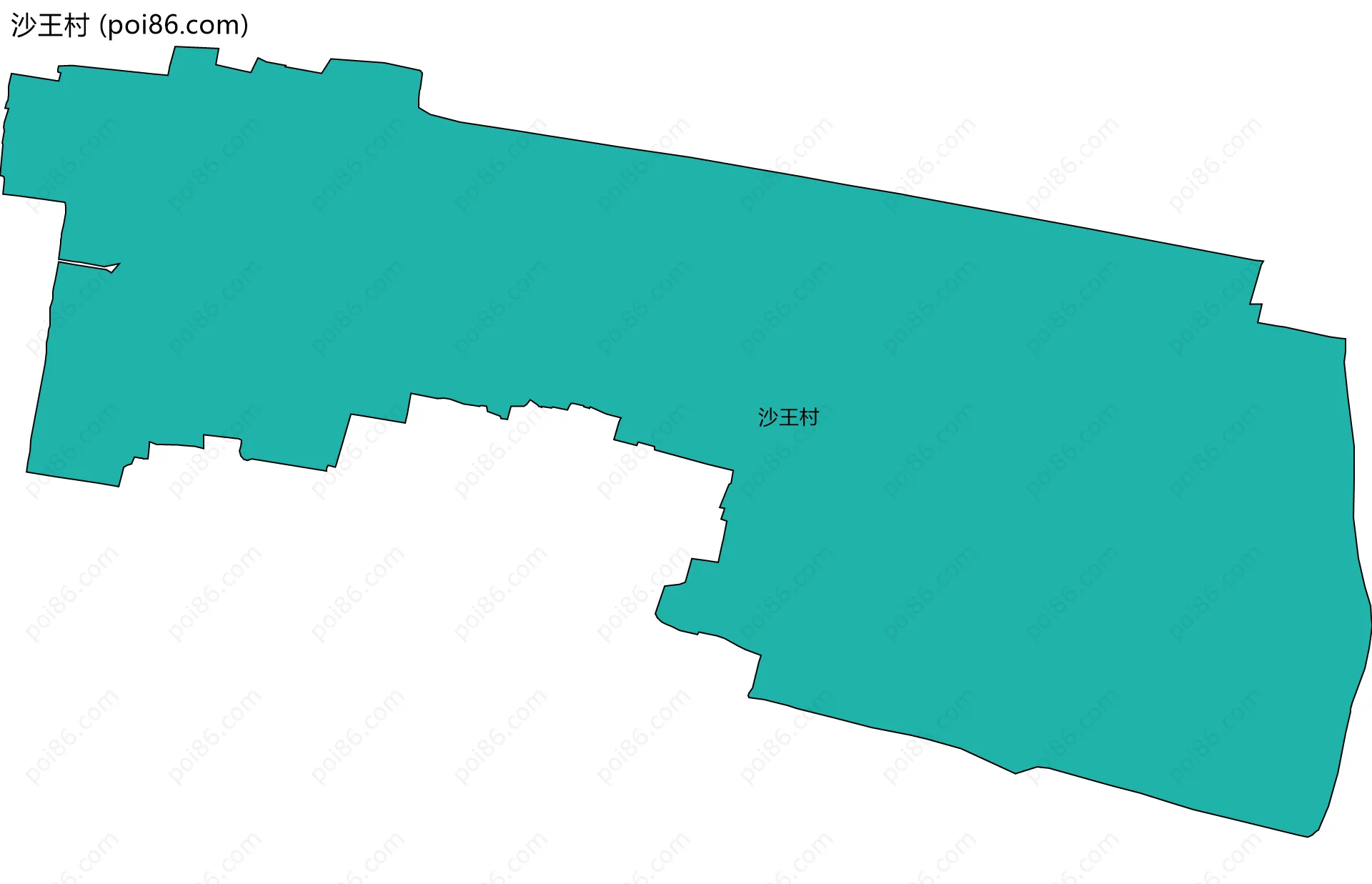 沙王村边界地图